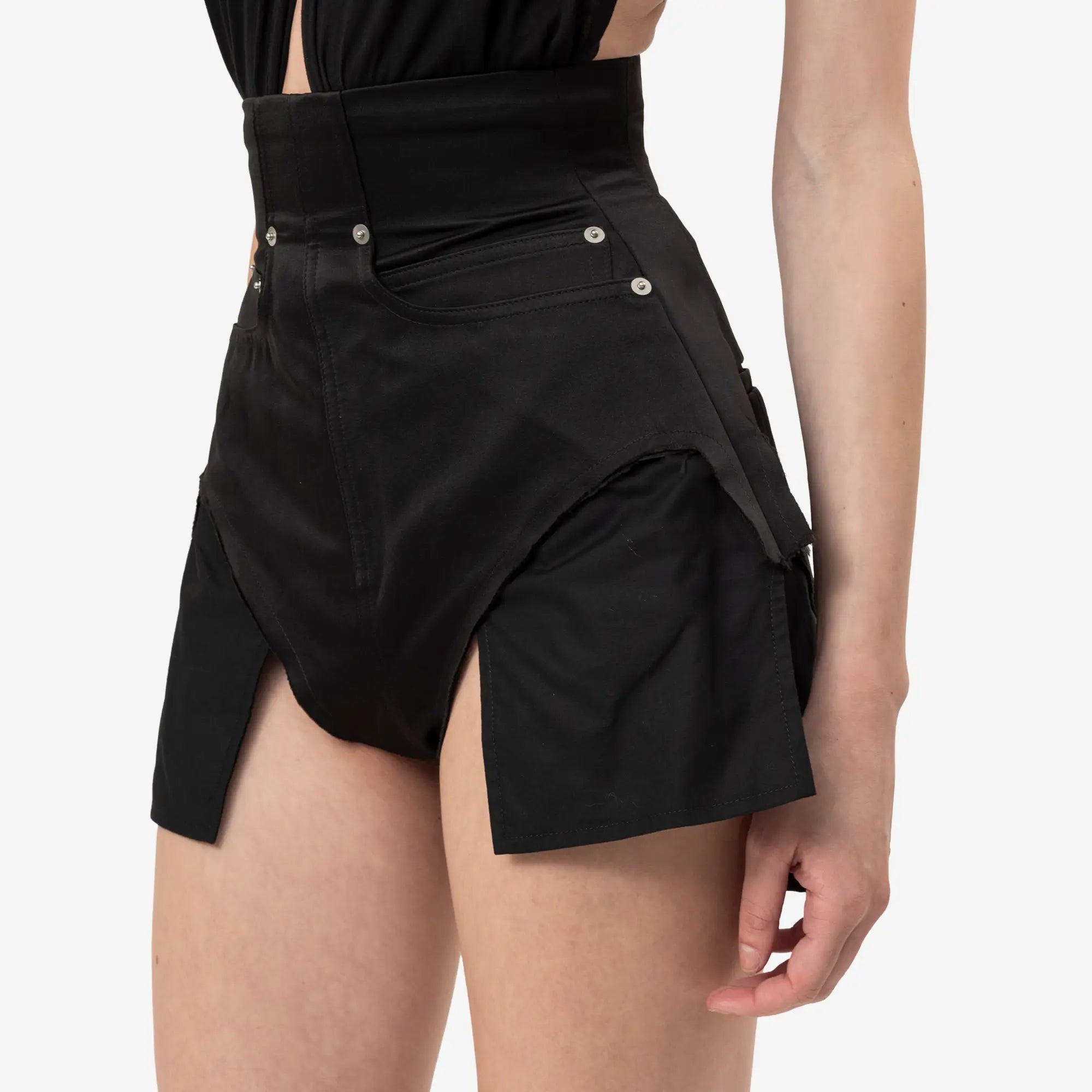 Rick Owens Womens Dirt Cutoffs Shorts Black - 5
