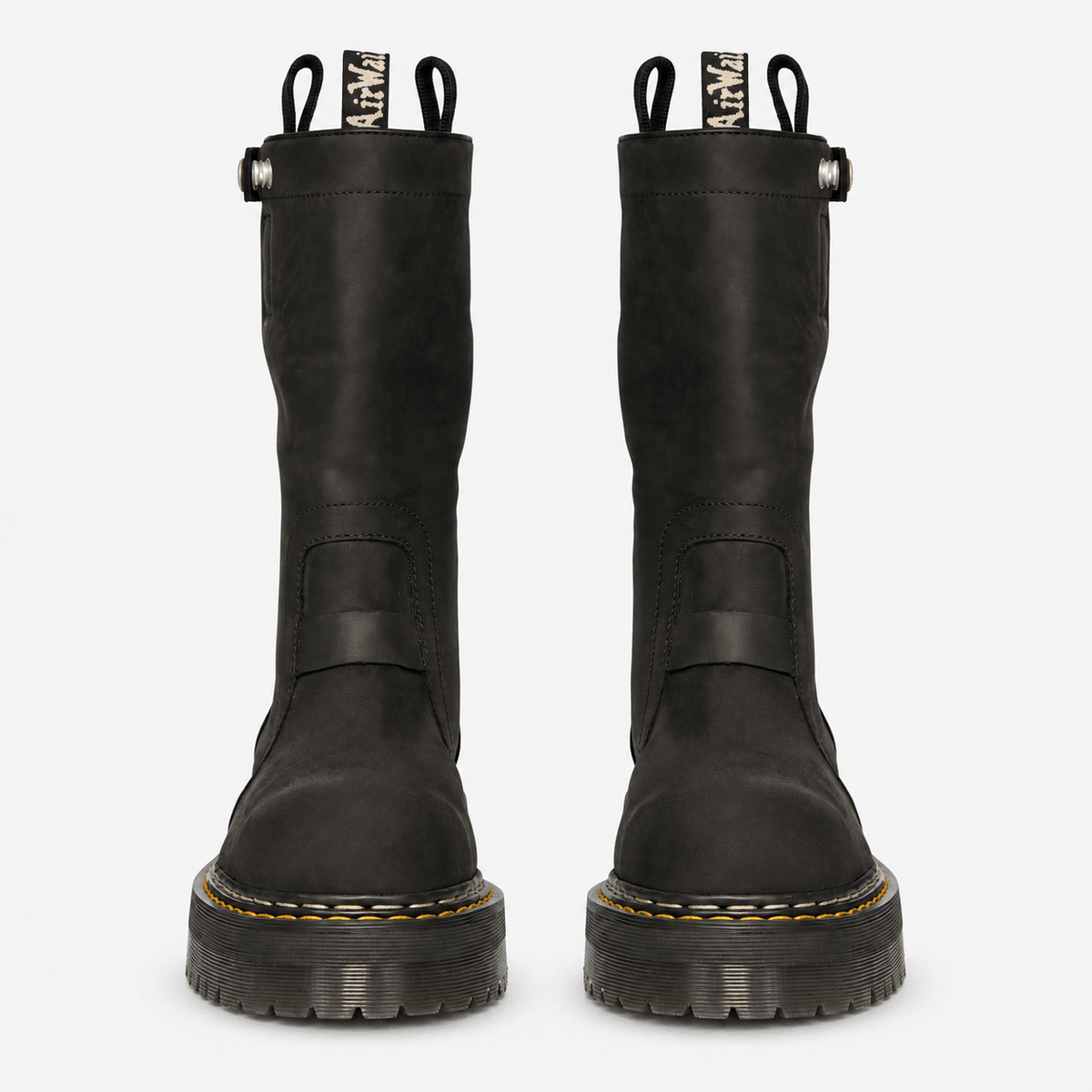 Rick Owens Womens Dr. Martens Quad Sole Pull-On Boots Black-5