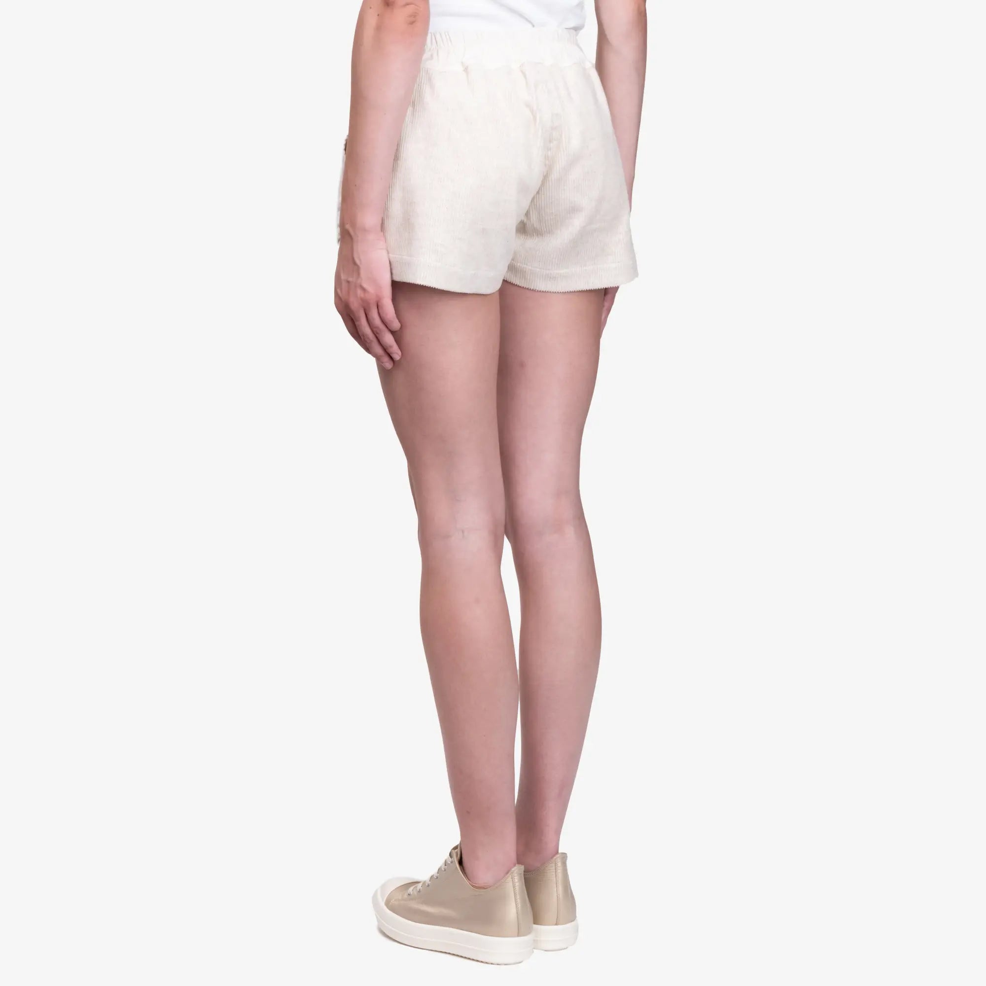 Rick Owens Womens Fog Boxers Shorts Natural - 4
