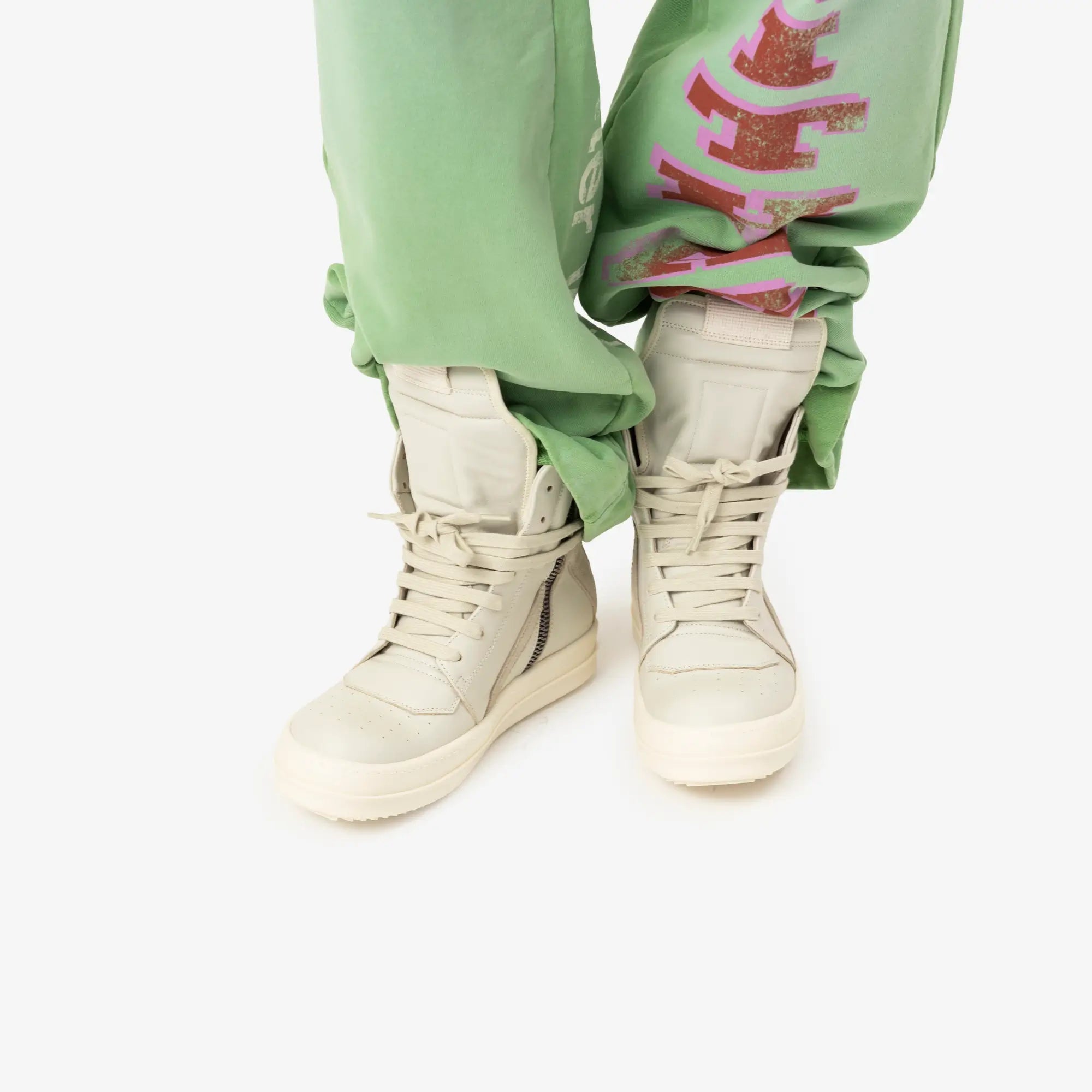 Rick Owens Womens Geobasket Sneakers Dirty Milk/Pearl/Milk - 2