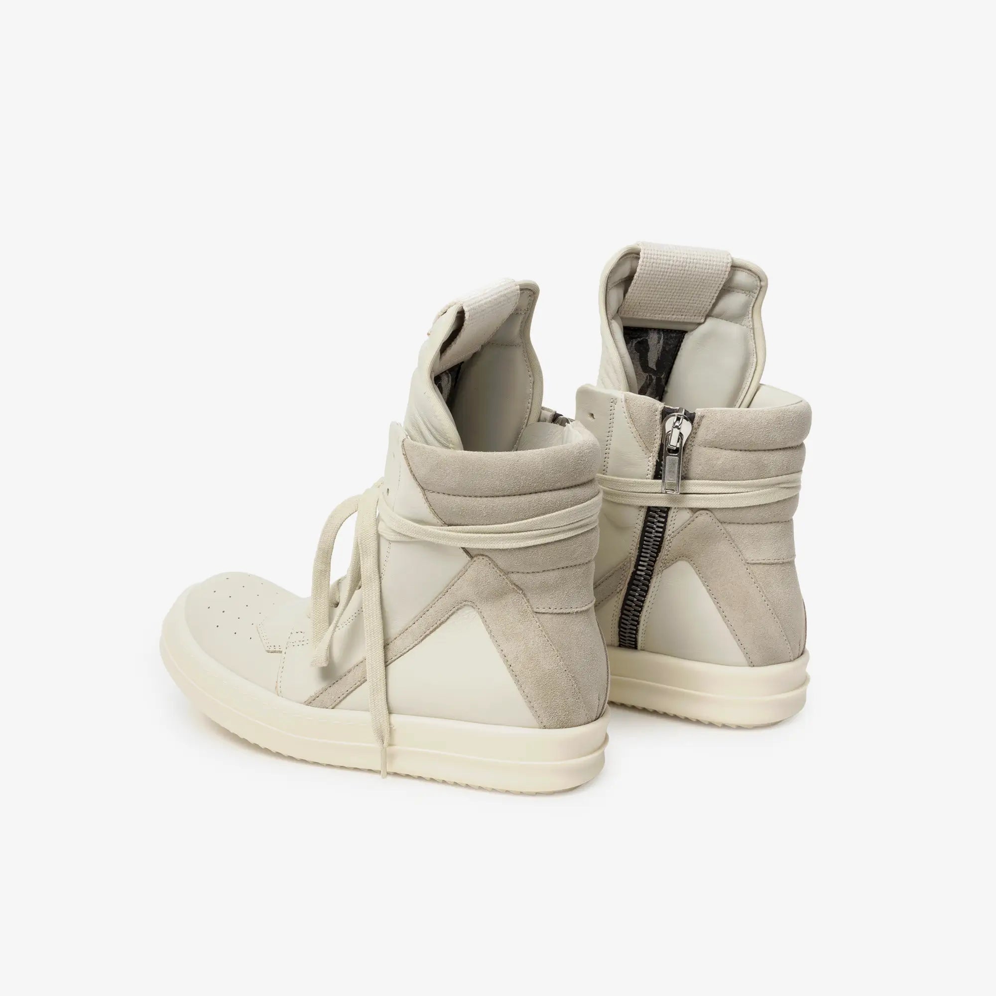 Rick Owens Womens Geobasket Sneakers Dirty Milk/Pearl/Milk - 2