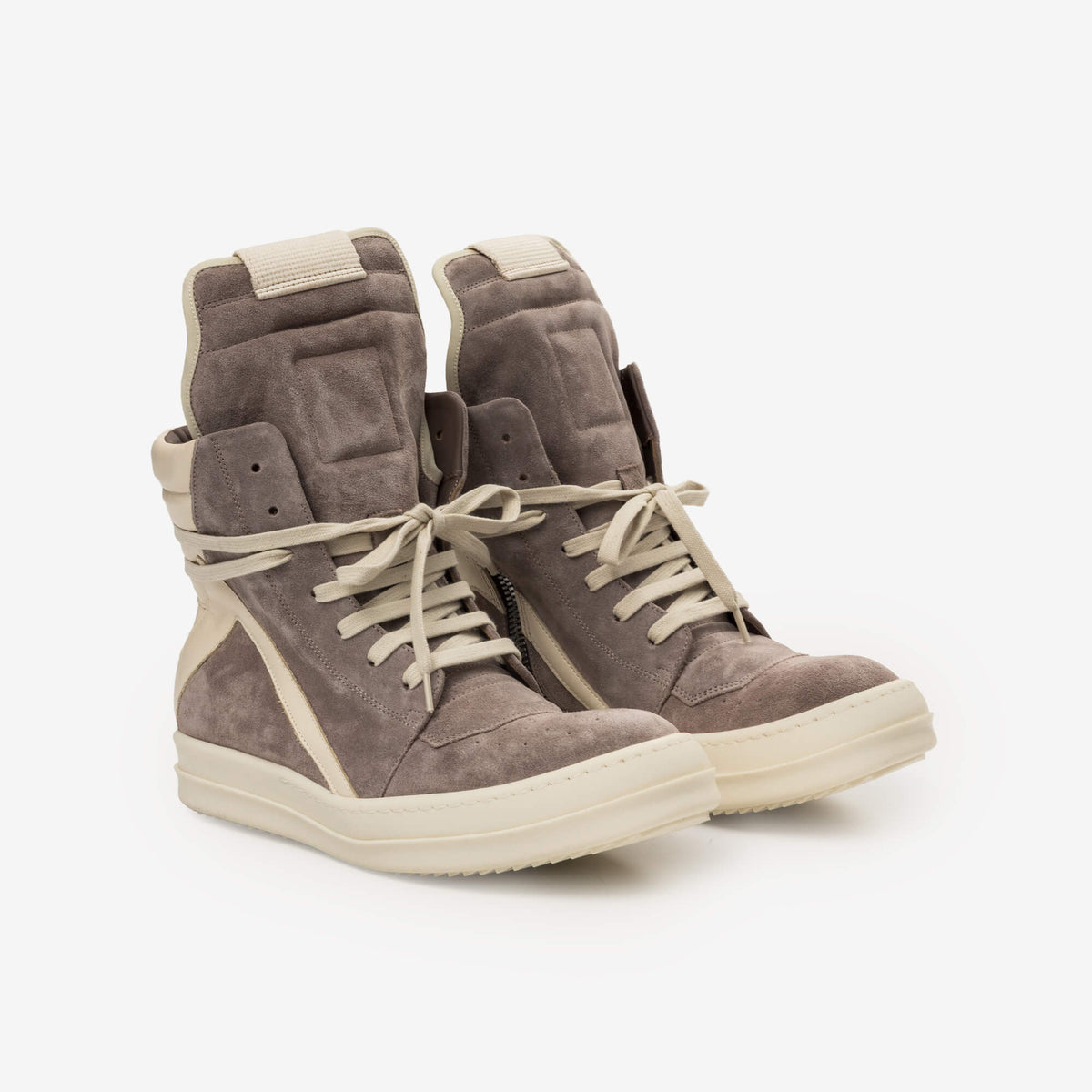 Rick Owens Womens Geobasket Sneakers Rose/Milk/Milk-1