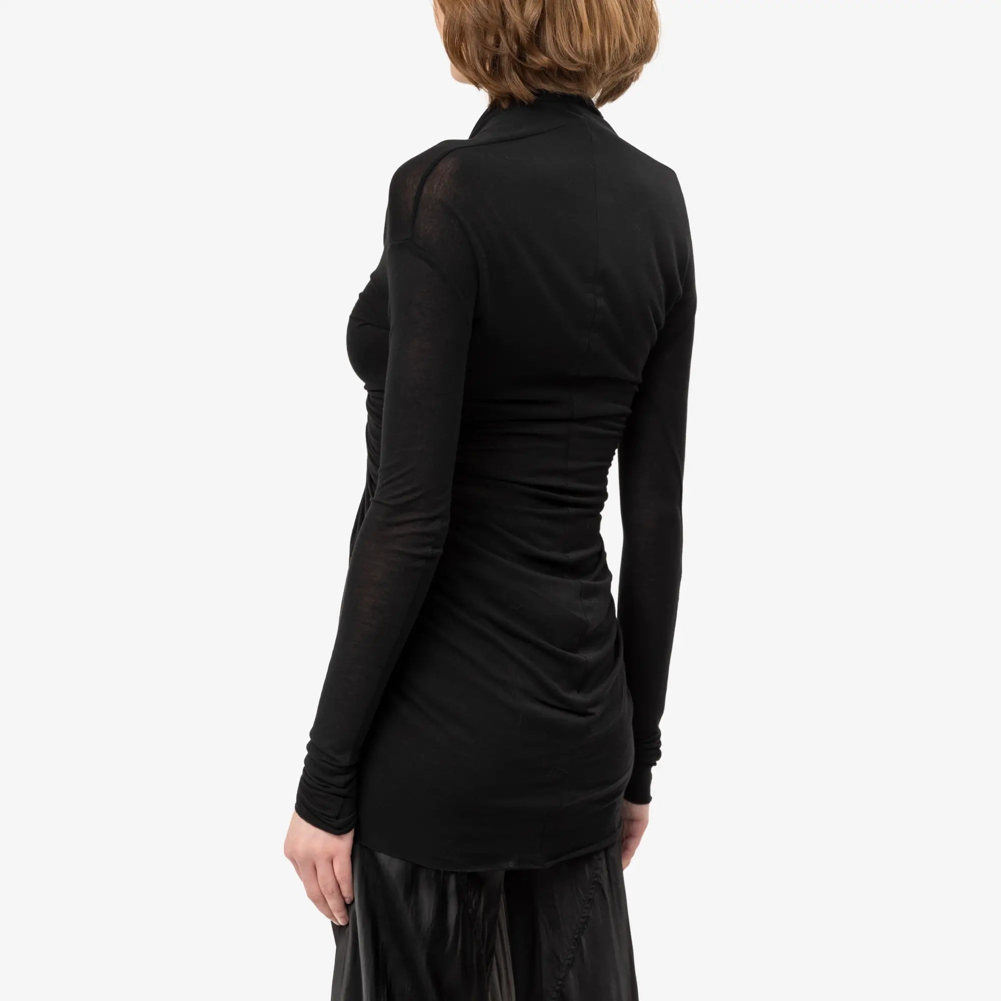 Rick Owens Womens Radiance Long Sleeve Top Black - 3