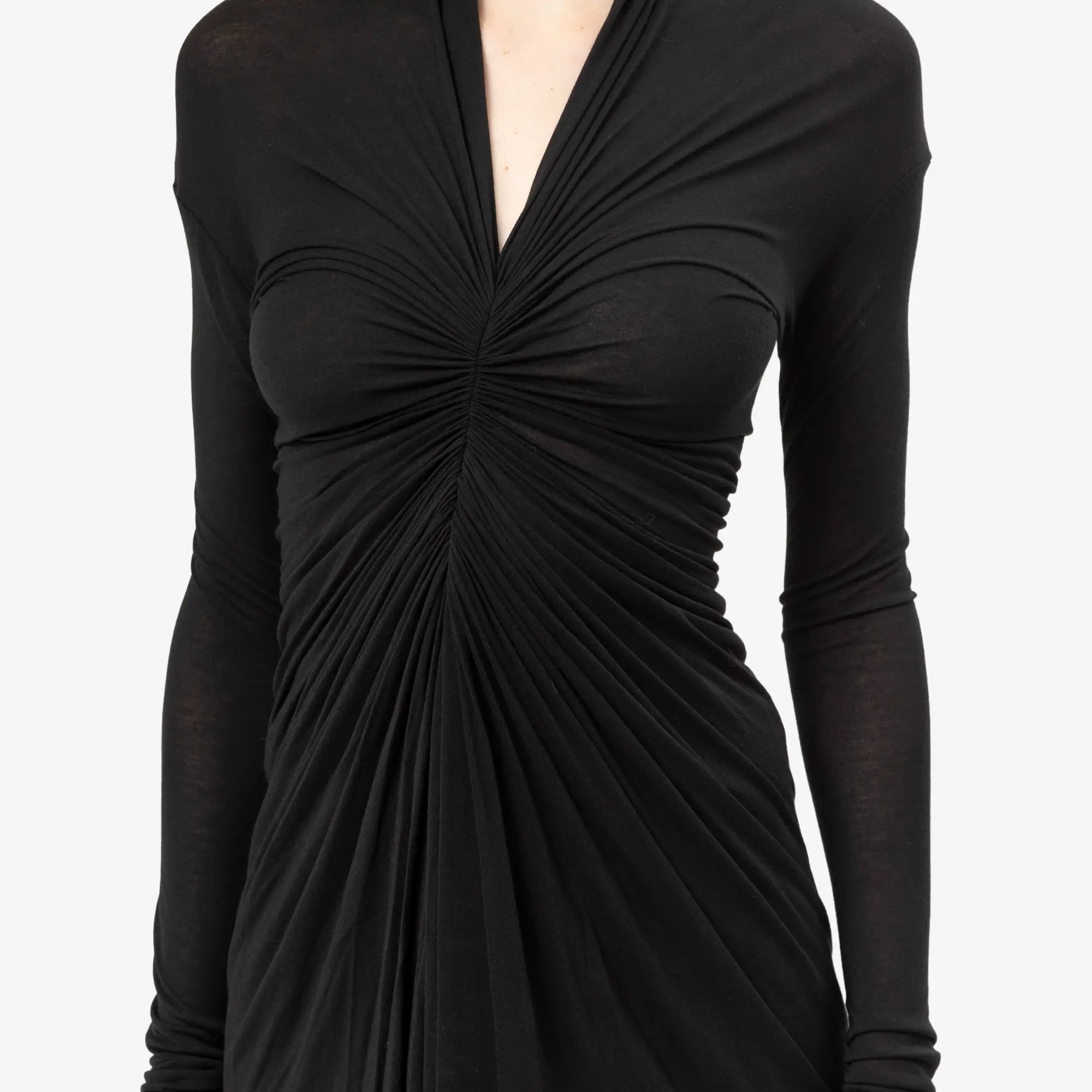 Rick Owens Womens Radiance Long Sleeve Top Black - 5