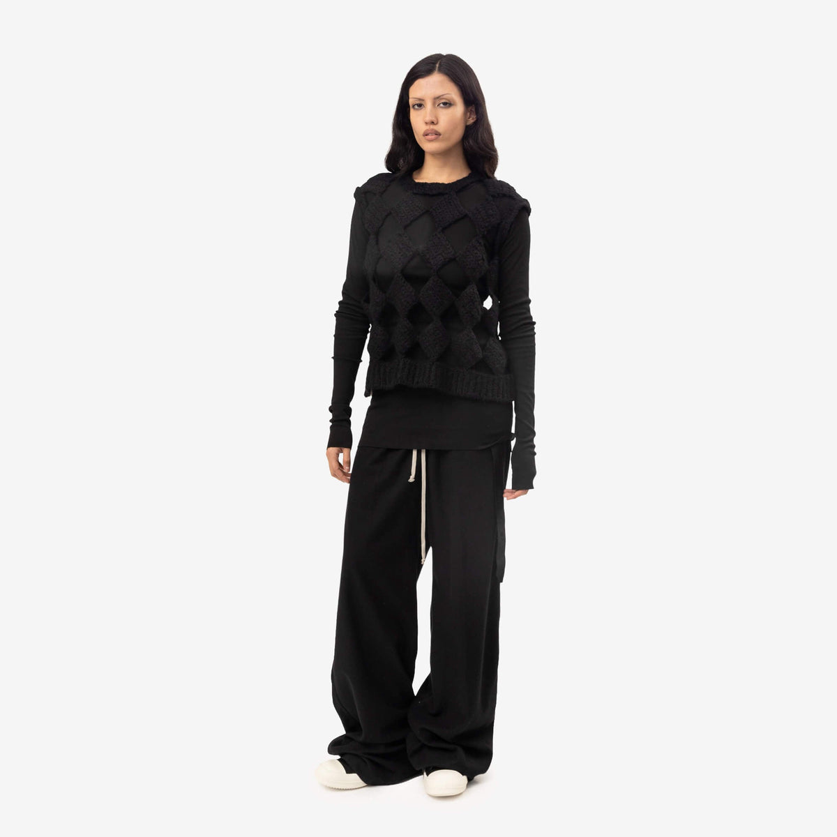 Rick Owens Womens Sarutanya Sleeveless T-Shirt Black-2
