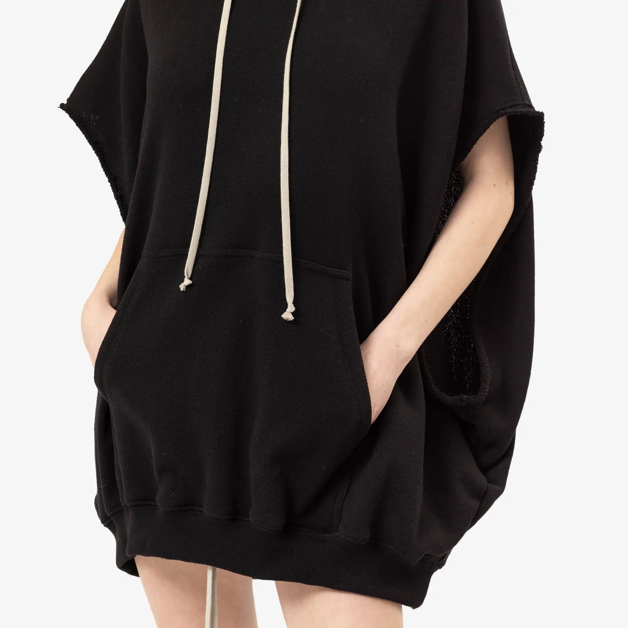 Rick Owens Womens SS Hun Hoody Black - 5