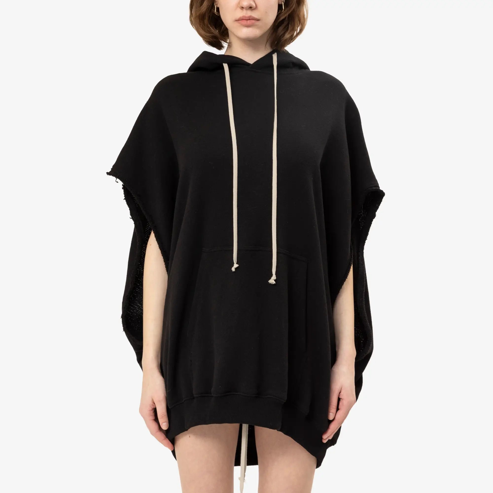 Rick Owens Womens SS Hun Hoody Black - 1