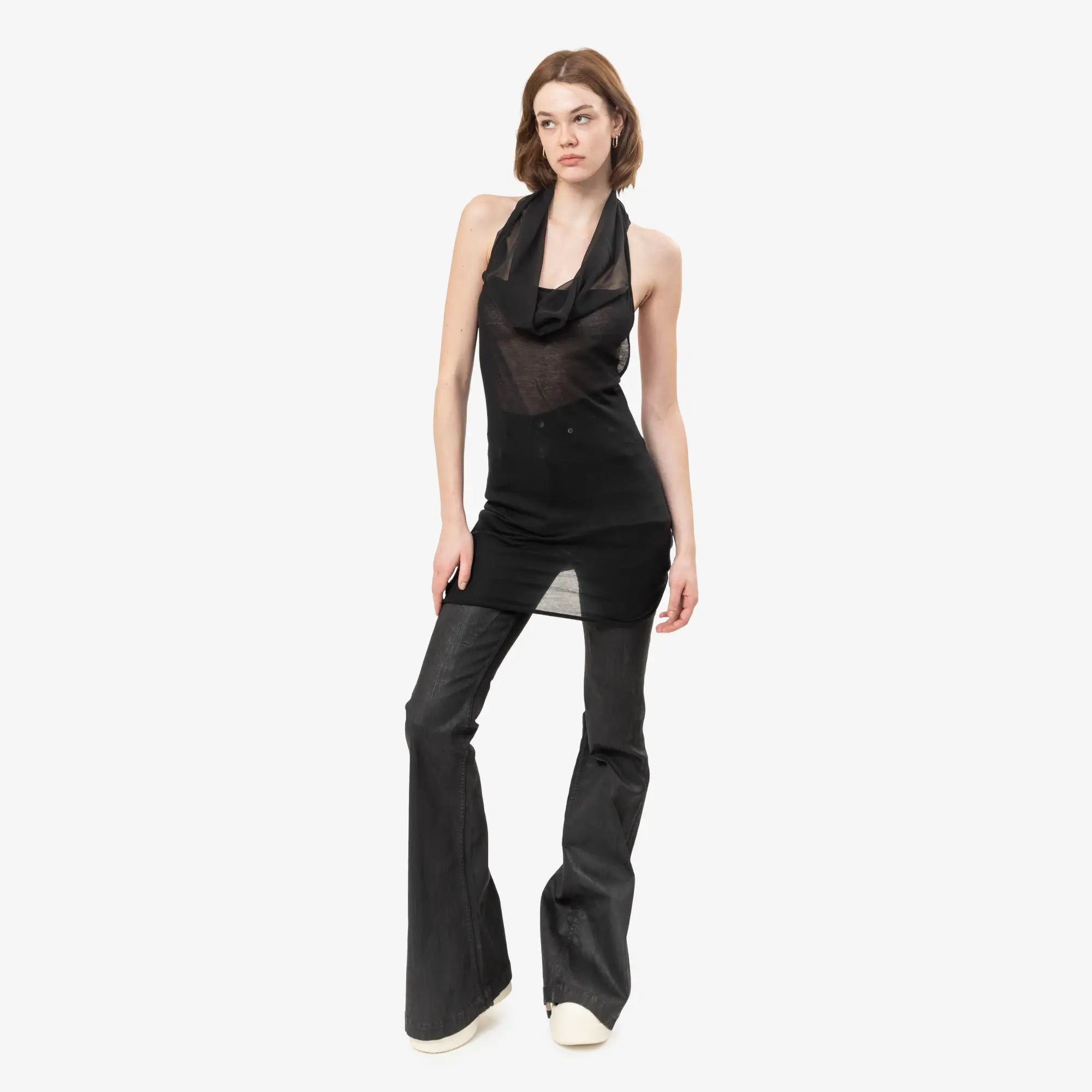 Rick Owens Womens Sunburn Halter Top Black - 2