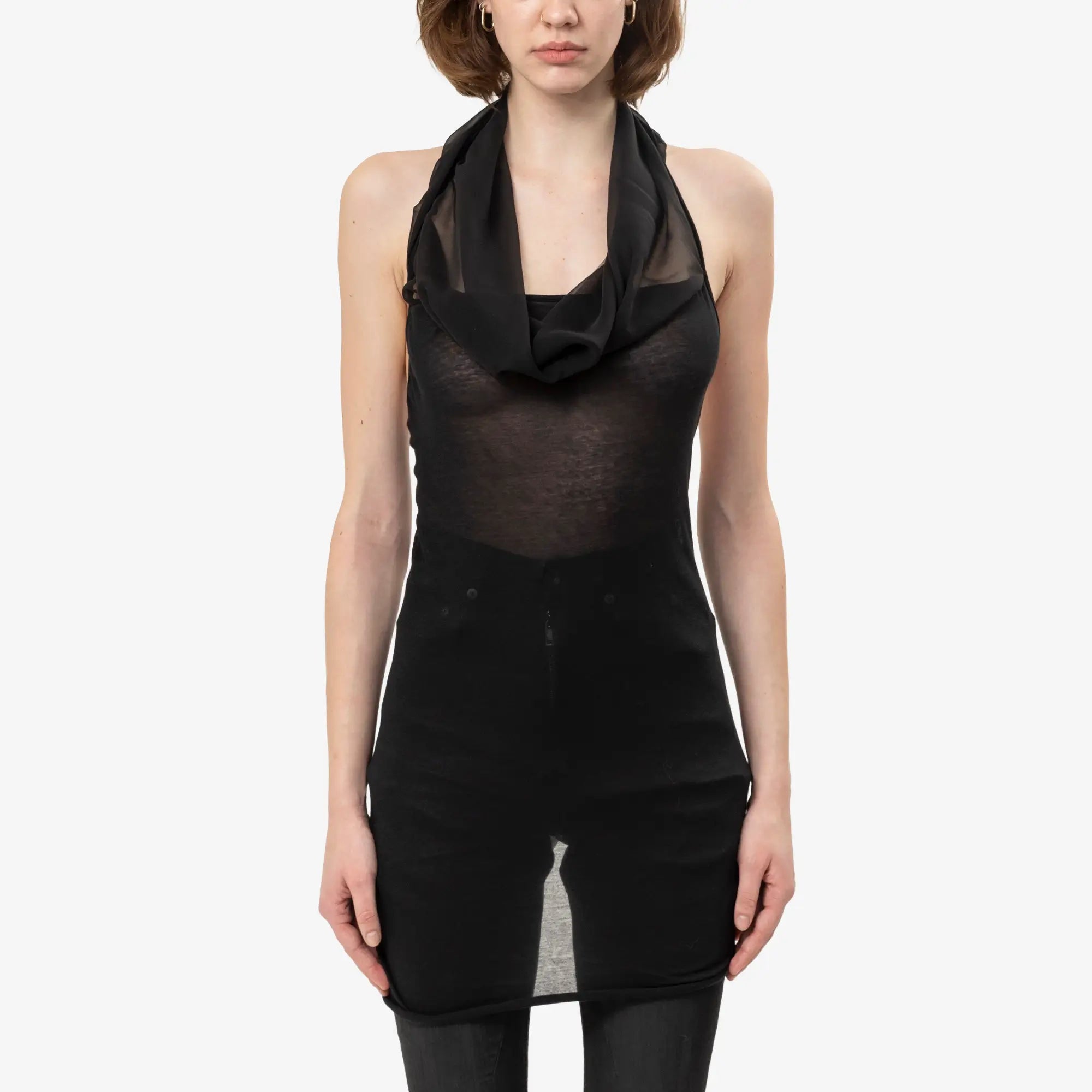 Rick Owens Womens Sunburn Halter Top Black - 1
