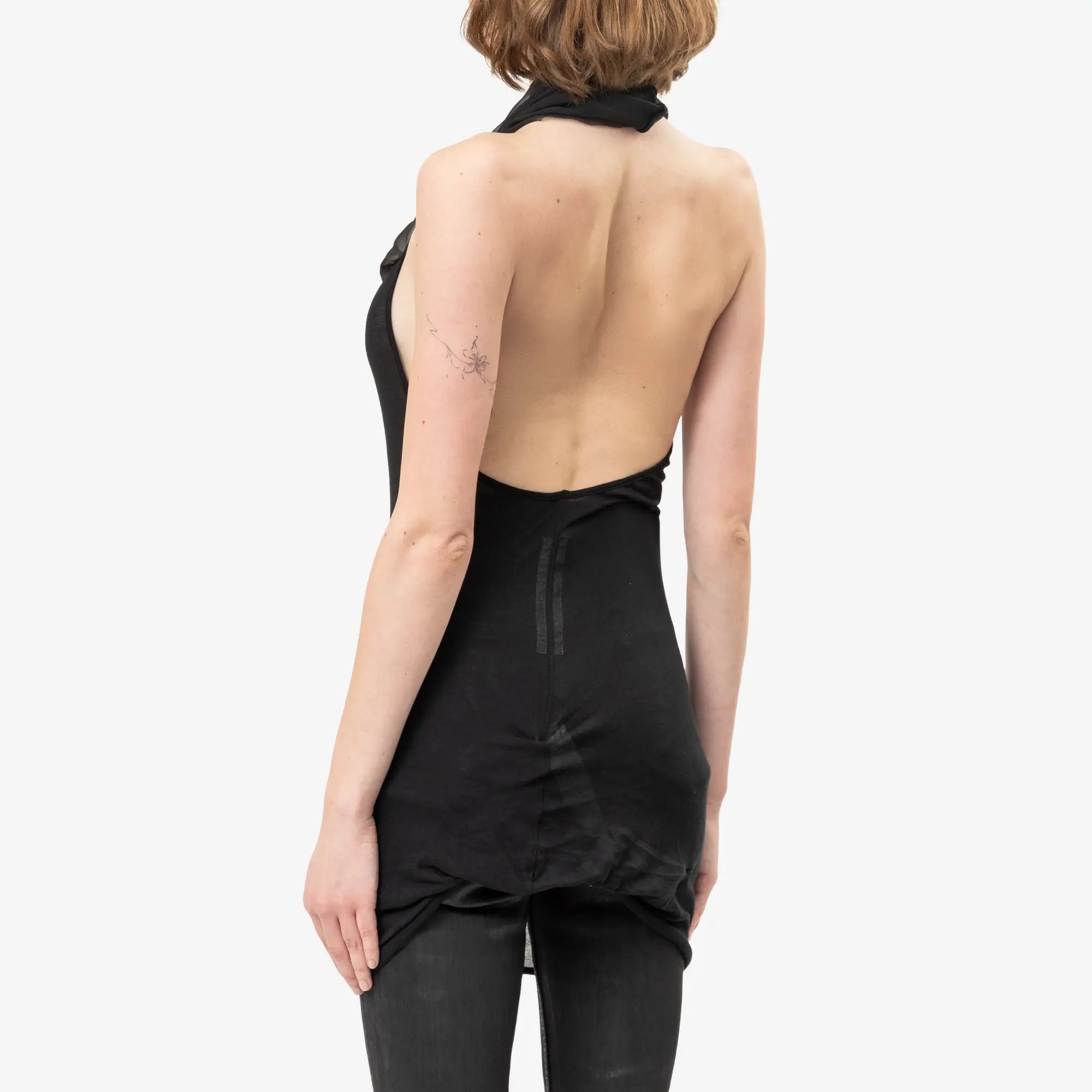 Rick Owens Womens Sunburn Halter Top Black - 4