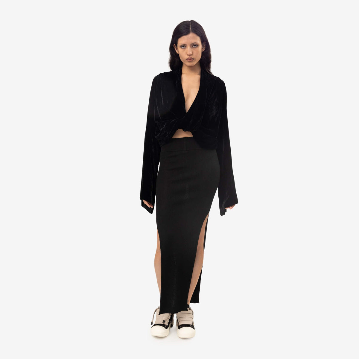 Rick Owens Womens Twist Top Black-2