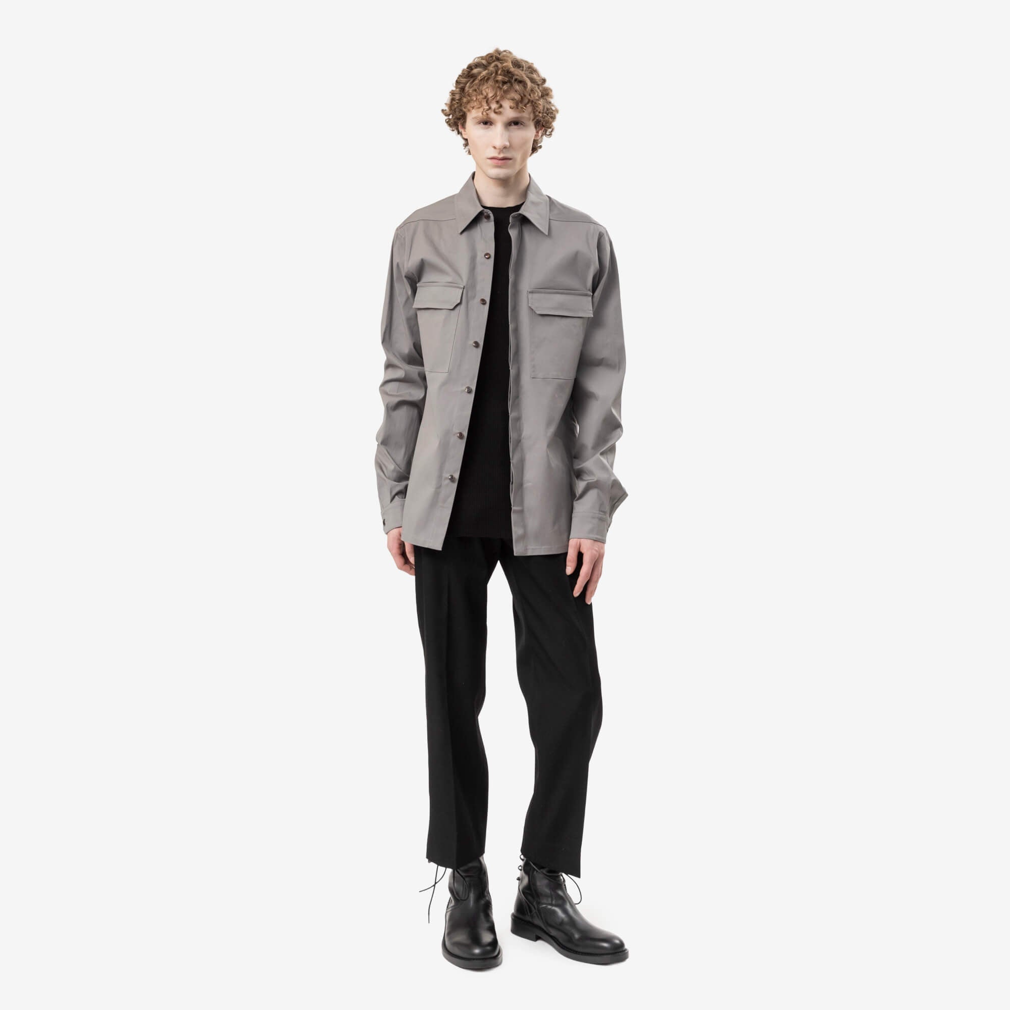 Rick Owens Work Shirt Steel-2