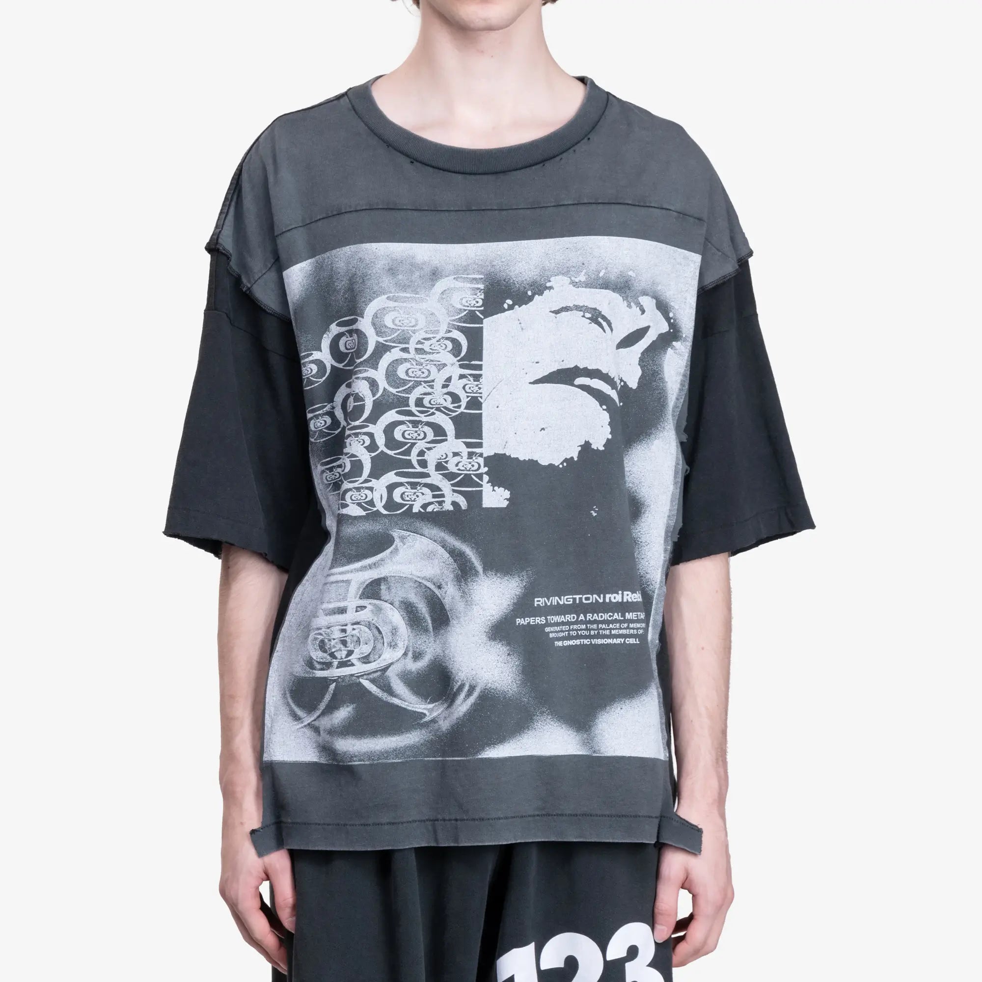 RRR123 Meta Quad T-Shirt Faded Black - 1