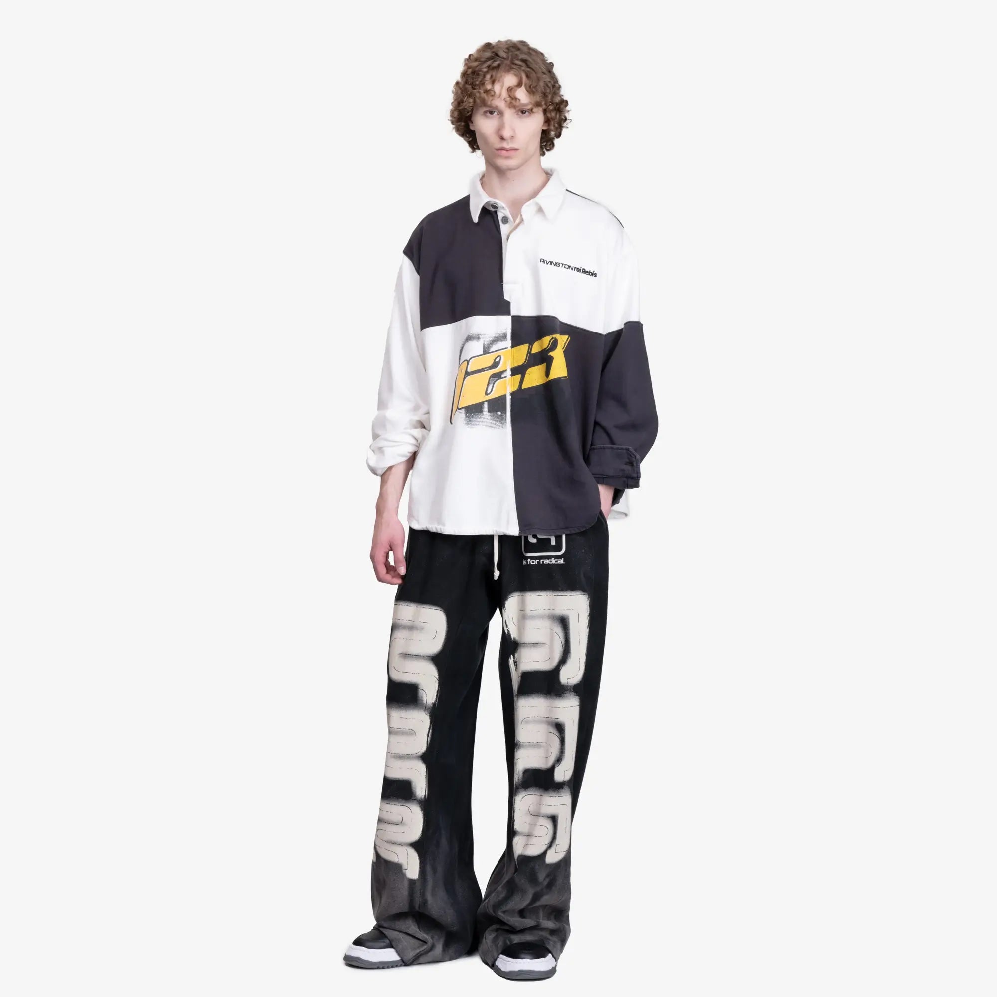 RRR123 Meta Rugby Shirt Black - 2