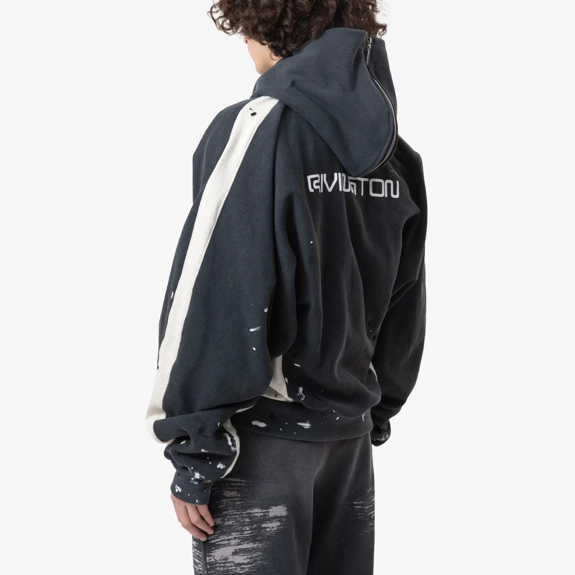 RRR123 Paraclete in Flux Rose Zip Hoody Vintage Black - 4