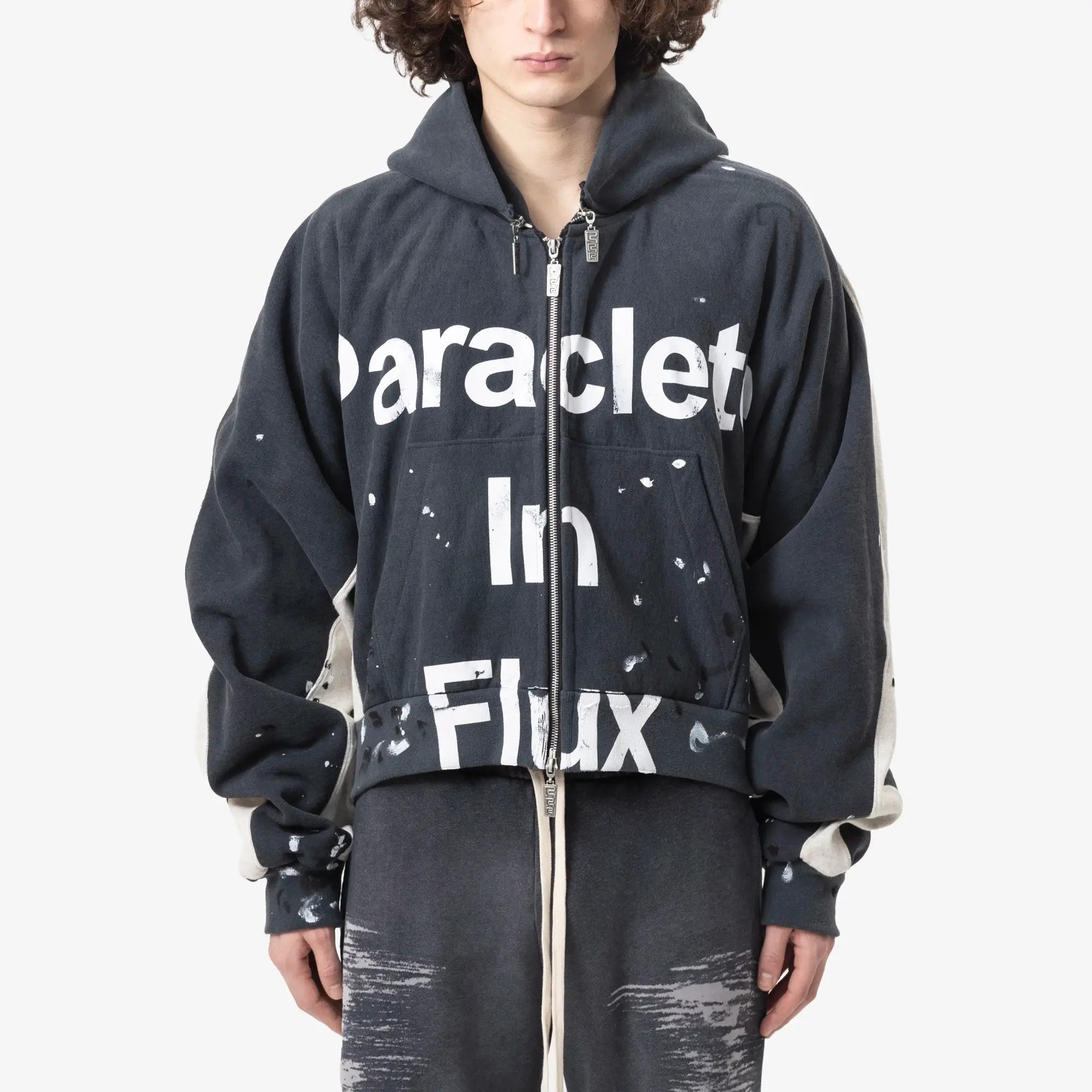 RRR123 Paraclete in Flux Rose Zip Hoody Vintage Black - 1