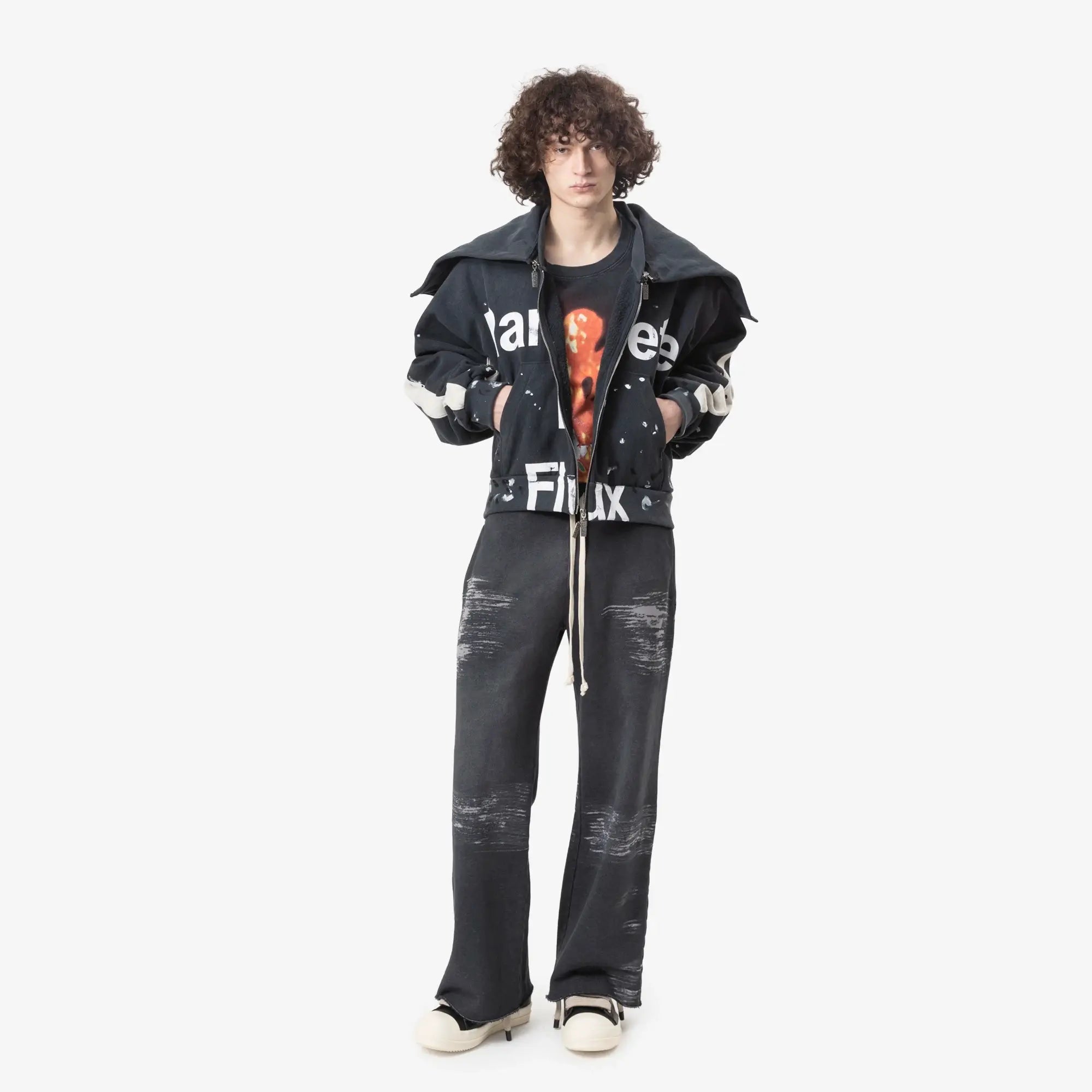 RRR123 Paraclete in Flux Rose Zip Hoody Vintage Black - 2