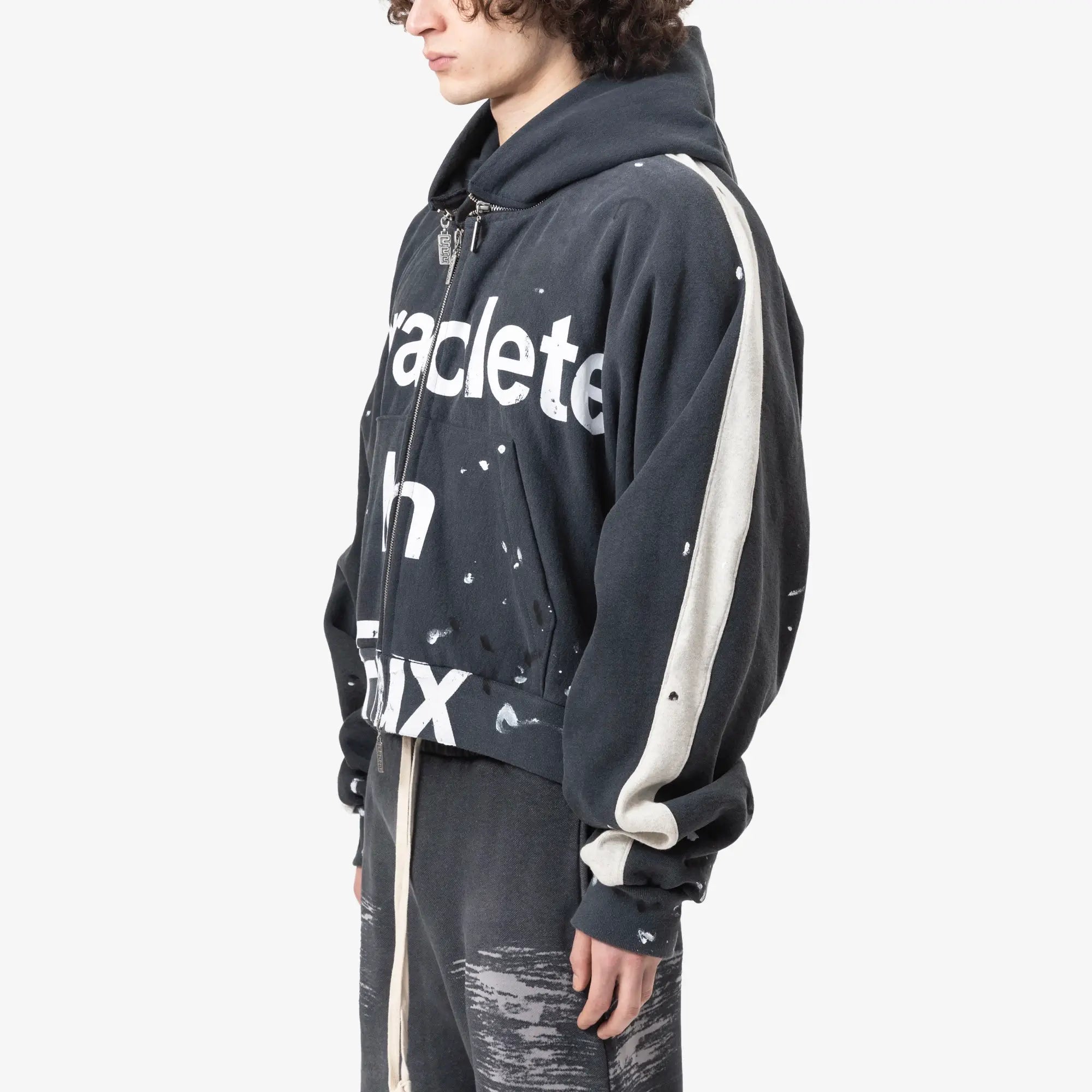 RRR123 Paraclete in Flux Rose Zip Hoody Vintage Black - 3