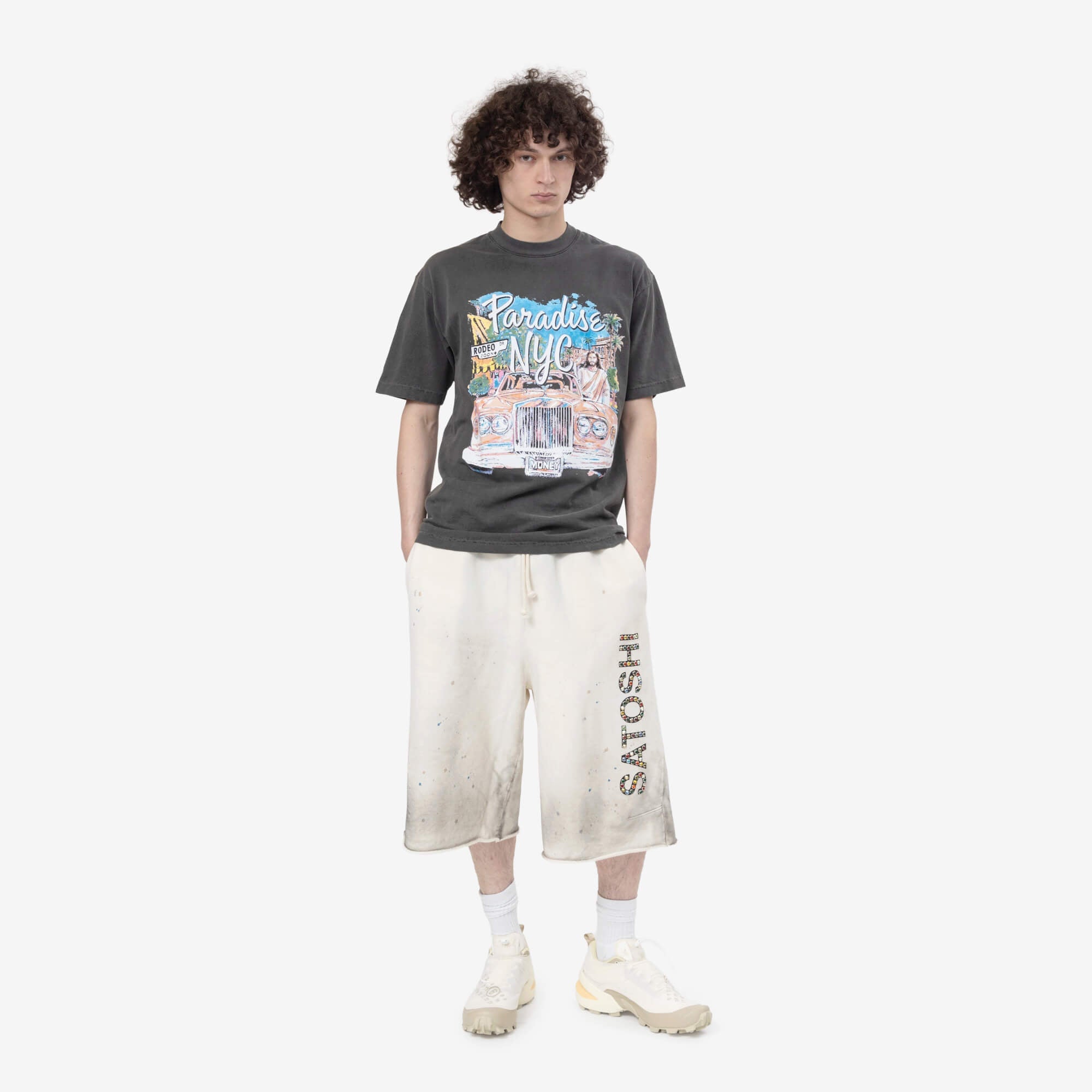Satoshi Nakamoto Drifter Sweatshorts White - 2