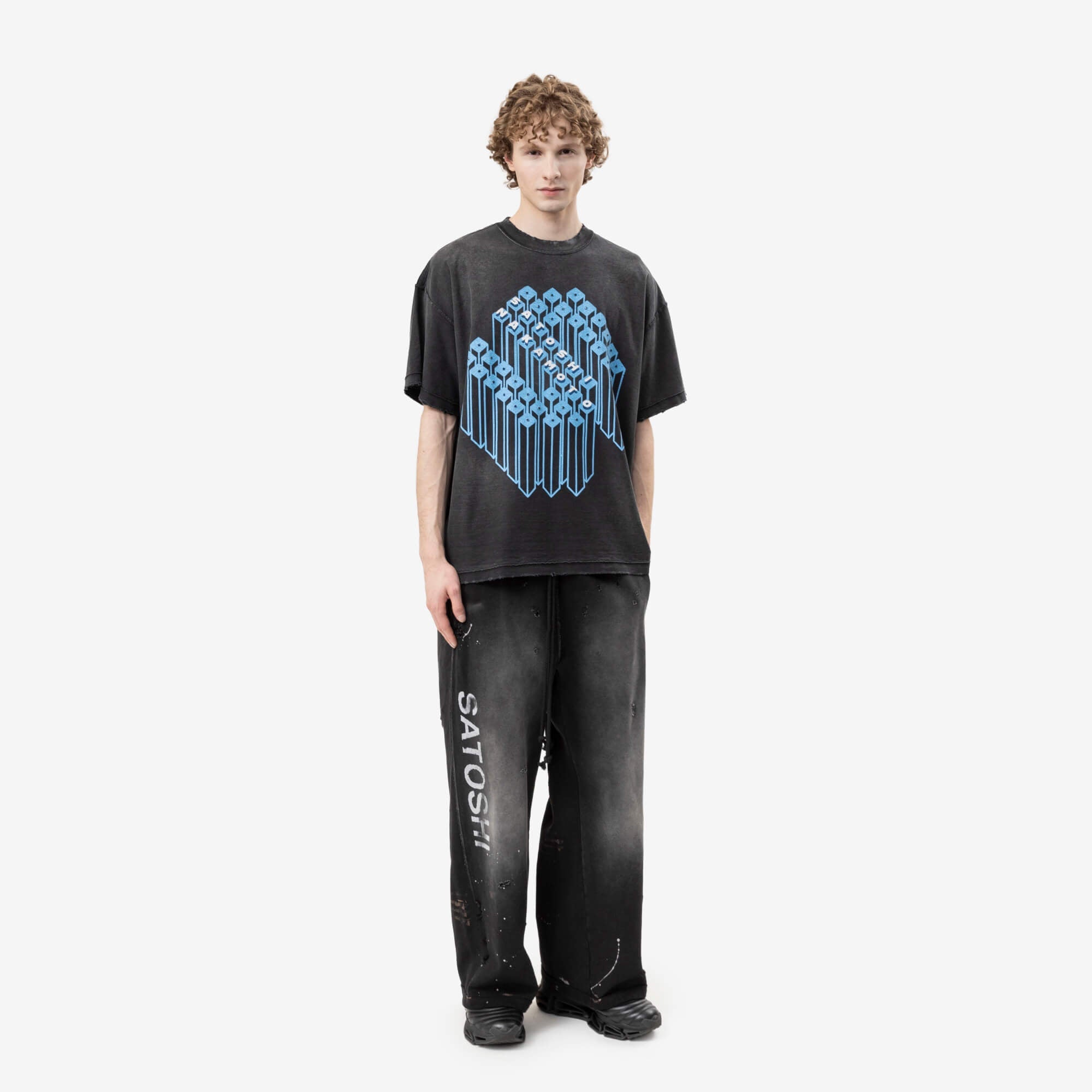 Satoshi Nakamoto Gridlock T-Shirt Washed Black-2