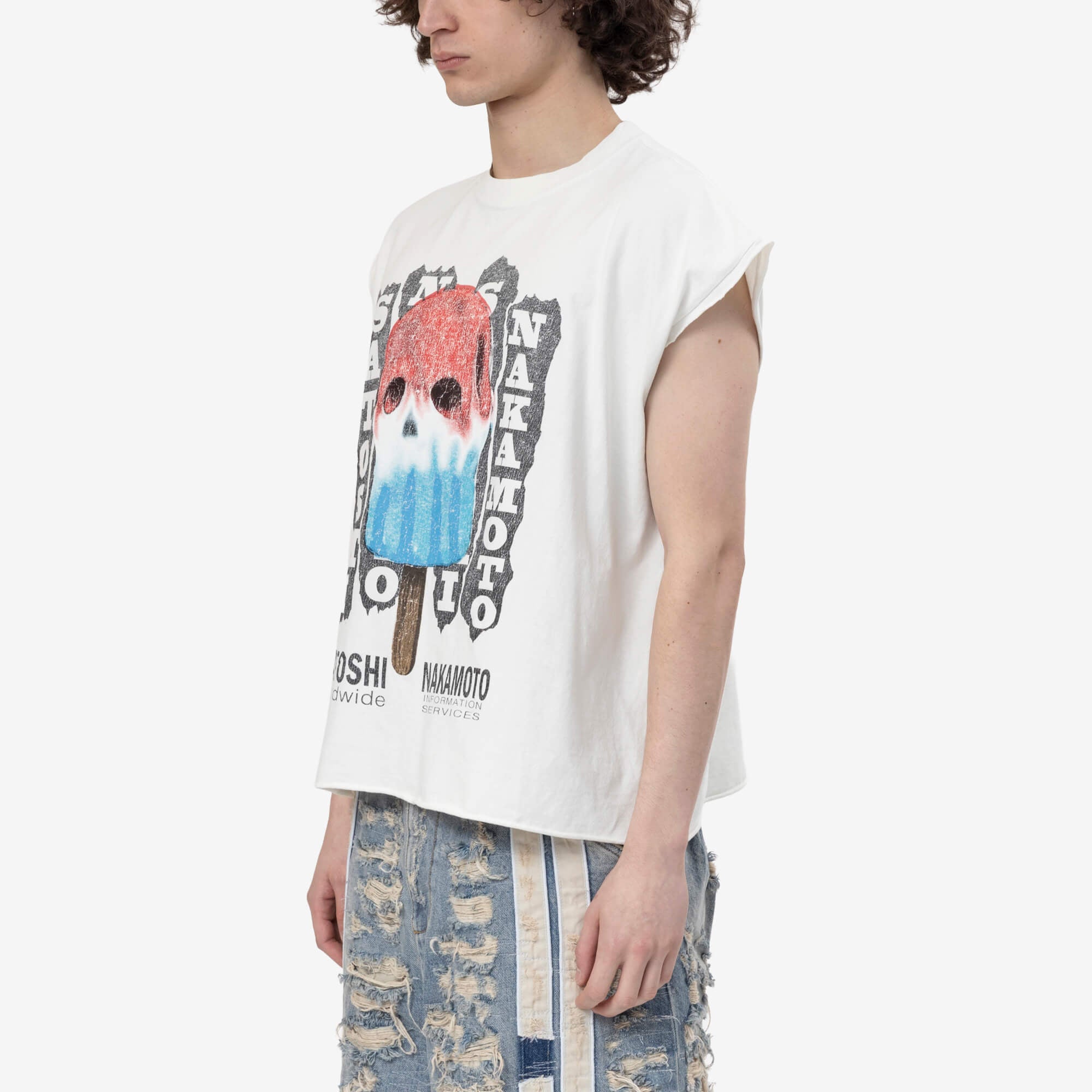 Satoshi Nakamoto Info Services T-Shirt Vintage White - 3