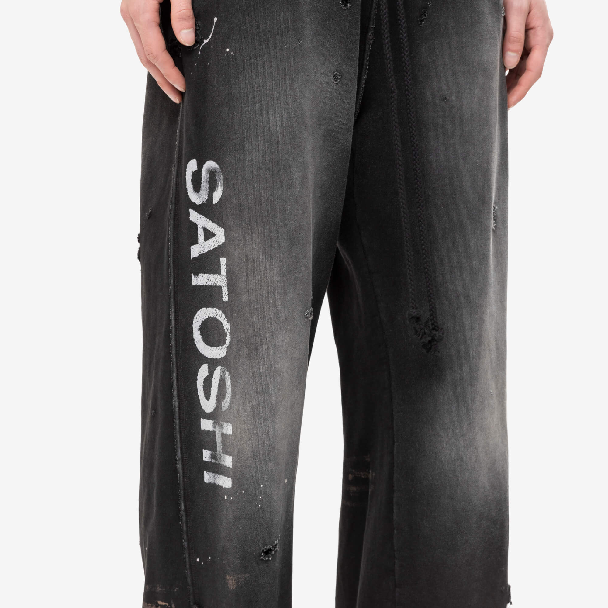 Satoshi Nakamoto Luke Fleece Sweatpants Black-5