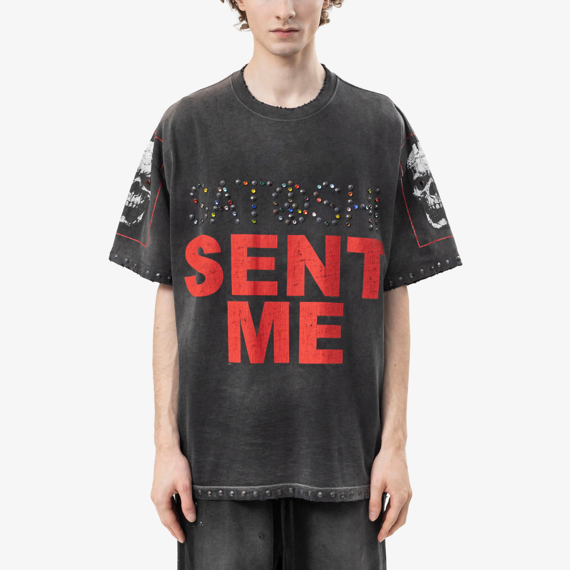 Satoshi Nakamoto Satoshi Sent Me T-Shirt Washed Black-1