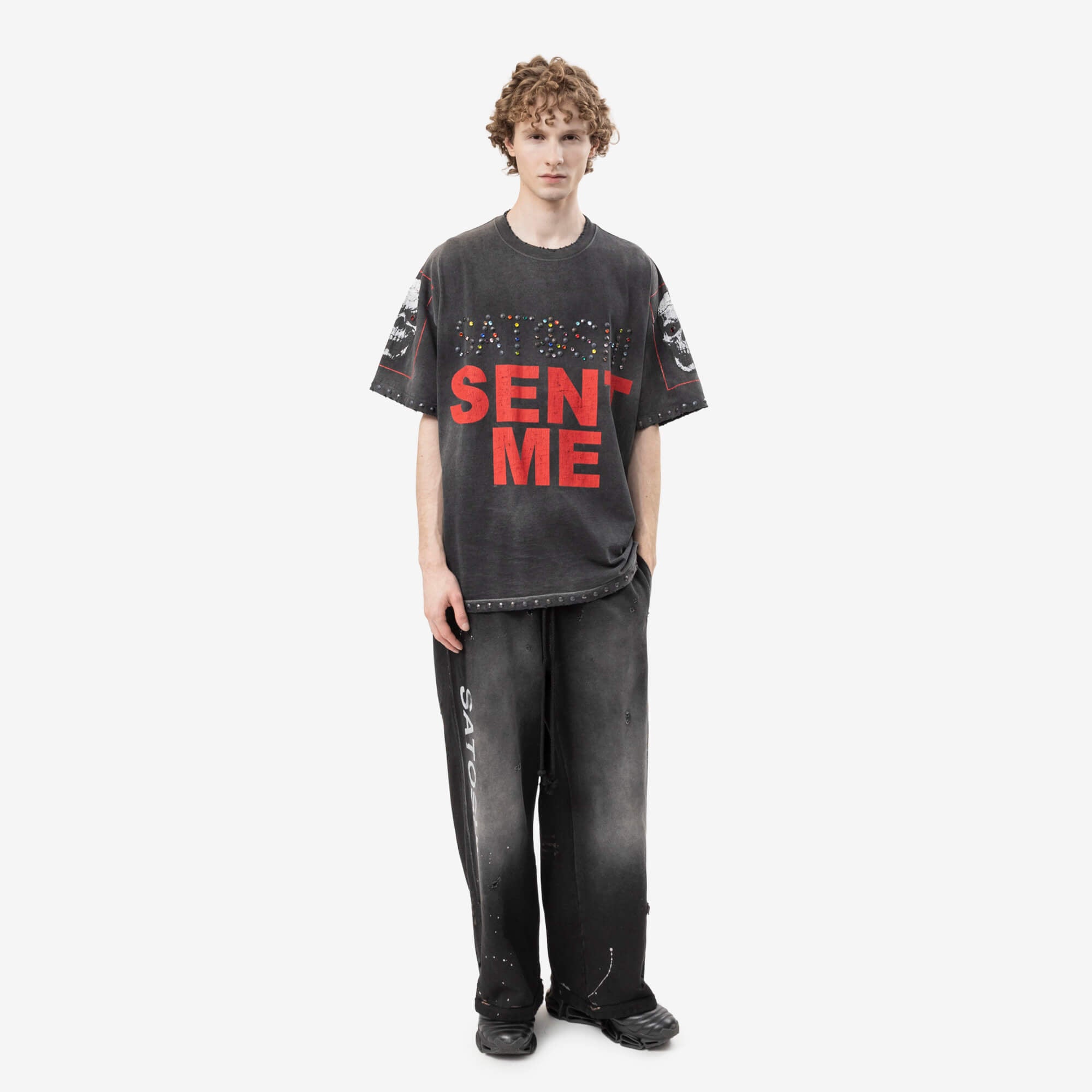 Satoshi Nakamoto Satoshi Sent Me T-Shirt Washed Black-2