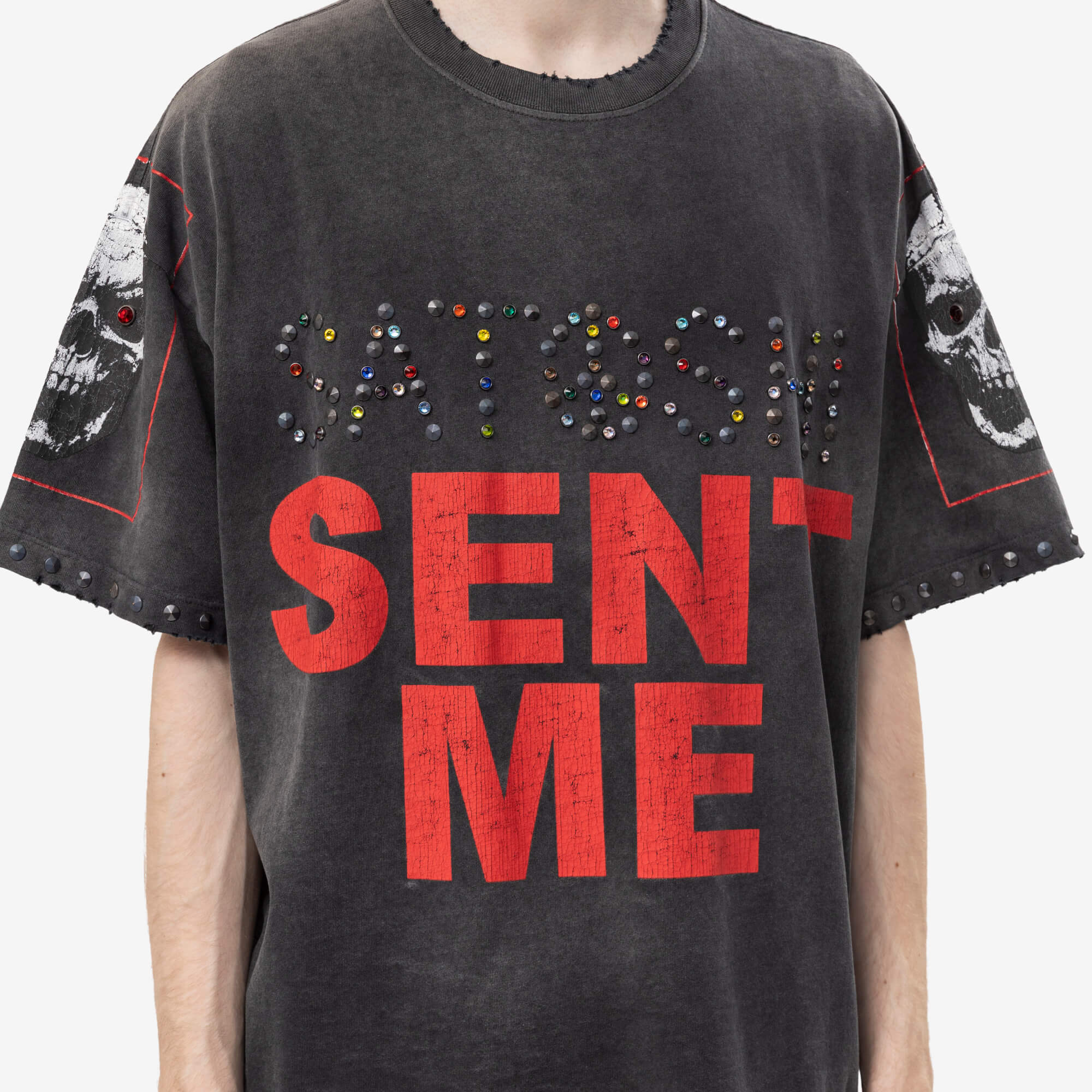 Satoshi Nakamoto Satoshi Sent Me T-Shirt Washed Black-5