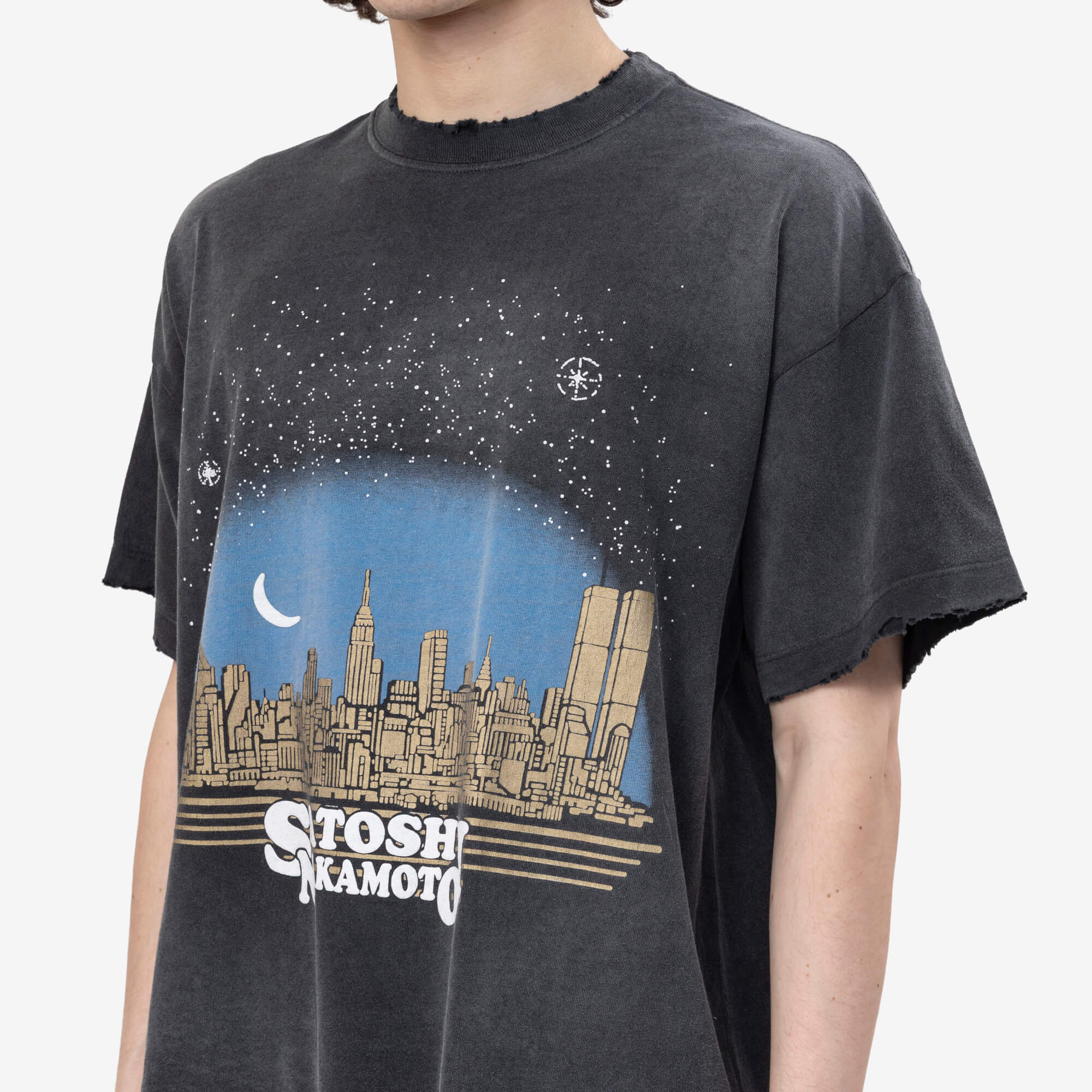 Satoshi Nakamoto Tourist T-Shirt Washed Black - 5