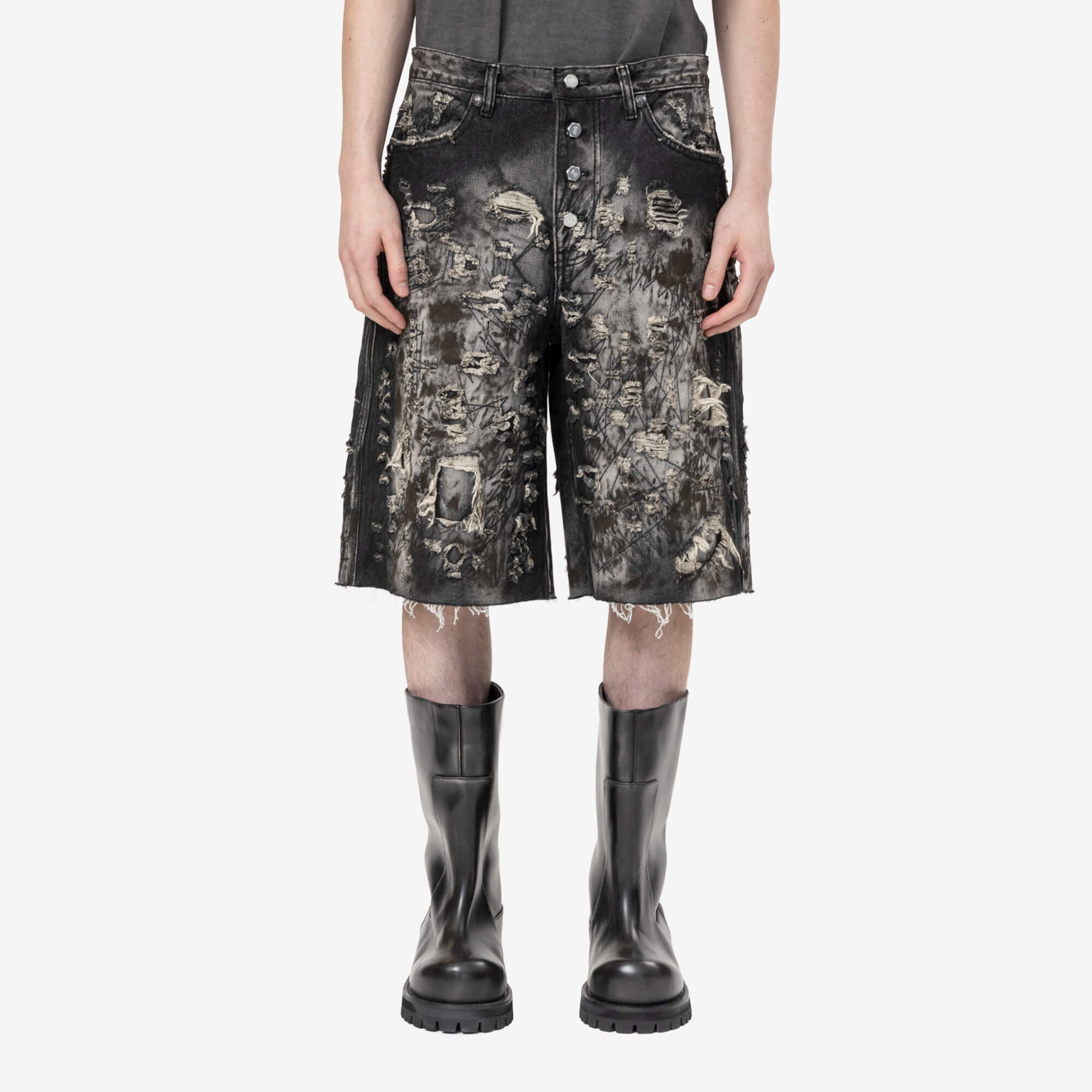 thug club Double knee Damage Shorts THUG CLUB（サグクラブ） DOUBLE