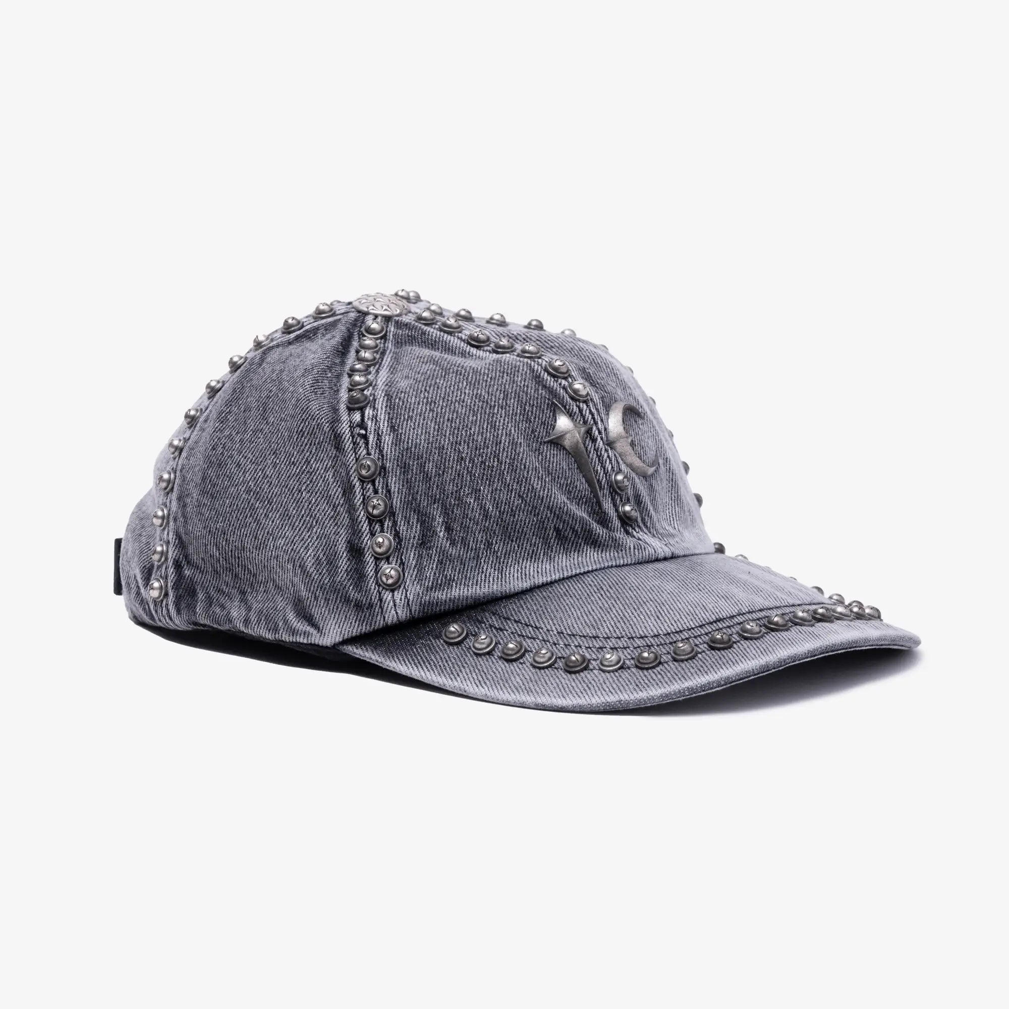 Thug Club Studded Denim Cap Black - 3