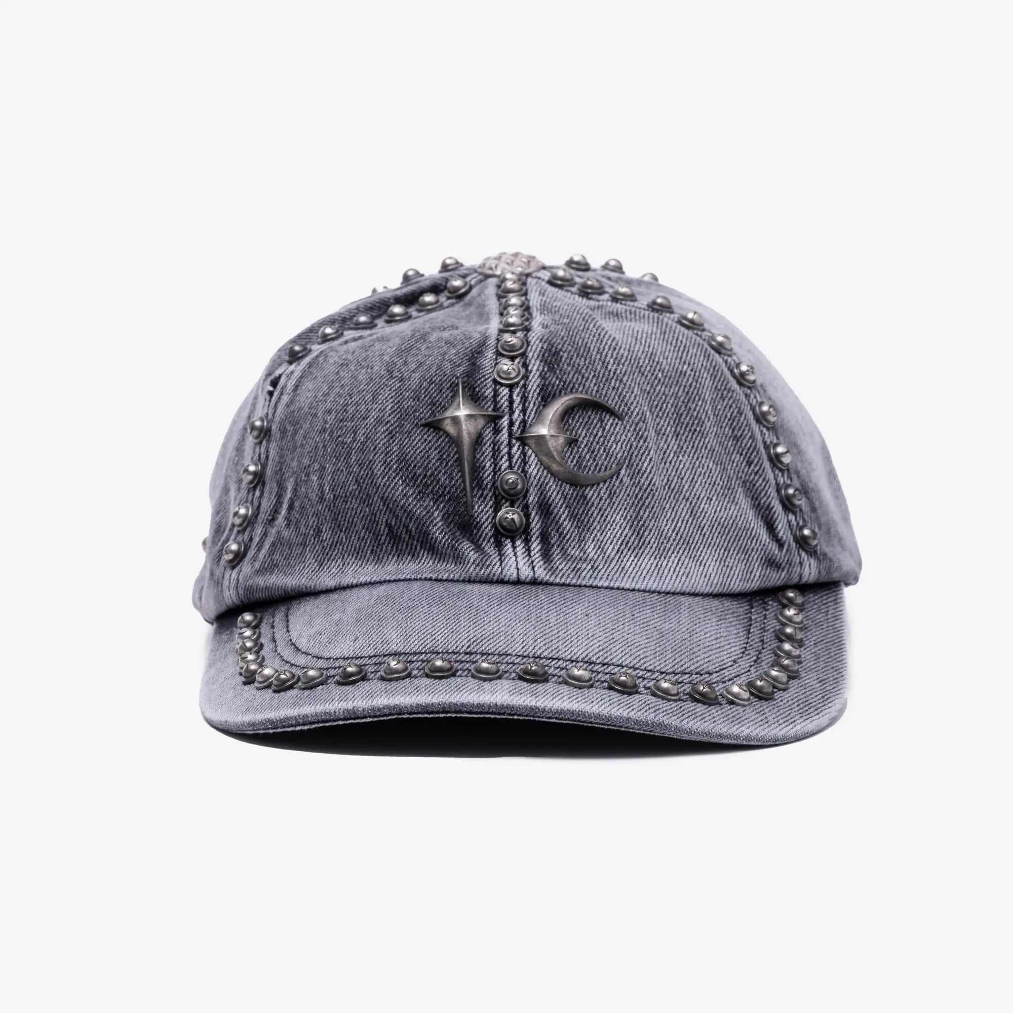 Thug Club Studded Denim Cap Black - 1