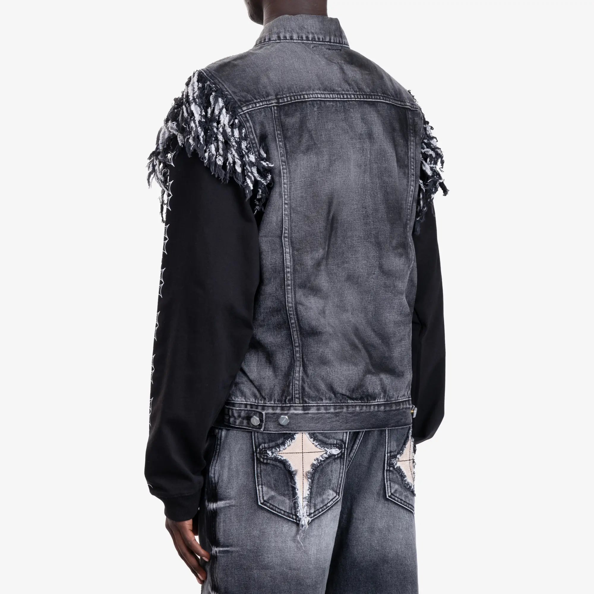 Thug Club TC Angels Denim Vest Black - 4