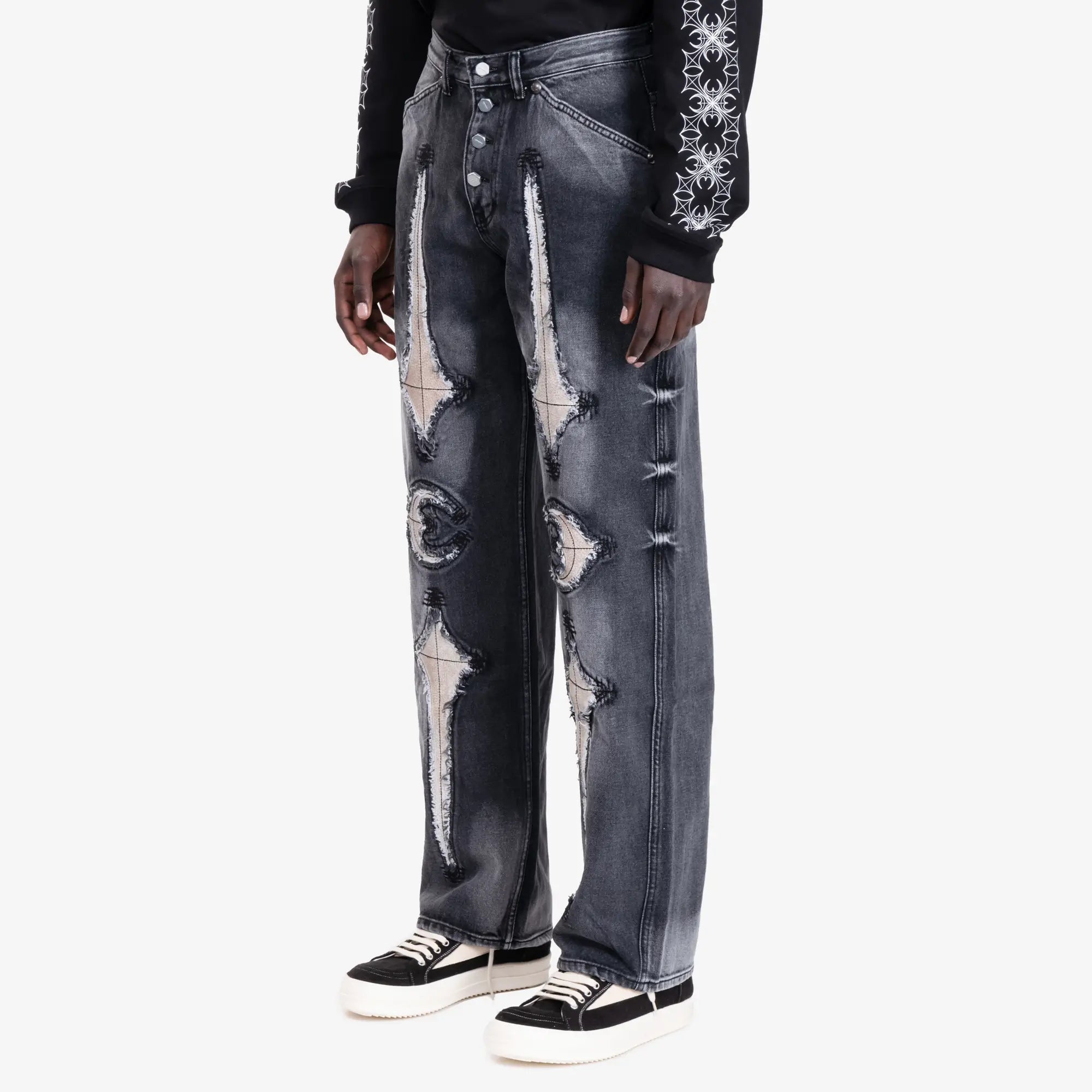 Thug Club TC Bone Leather Jeans Black - 3