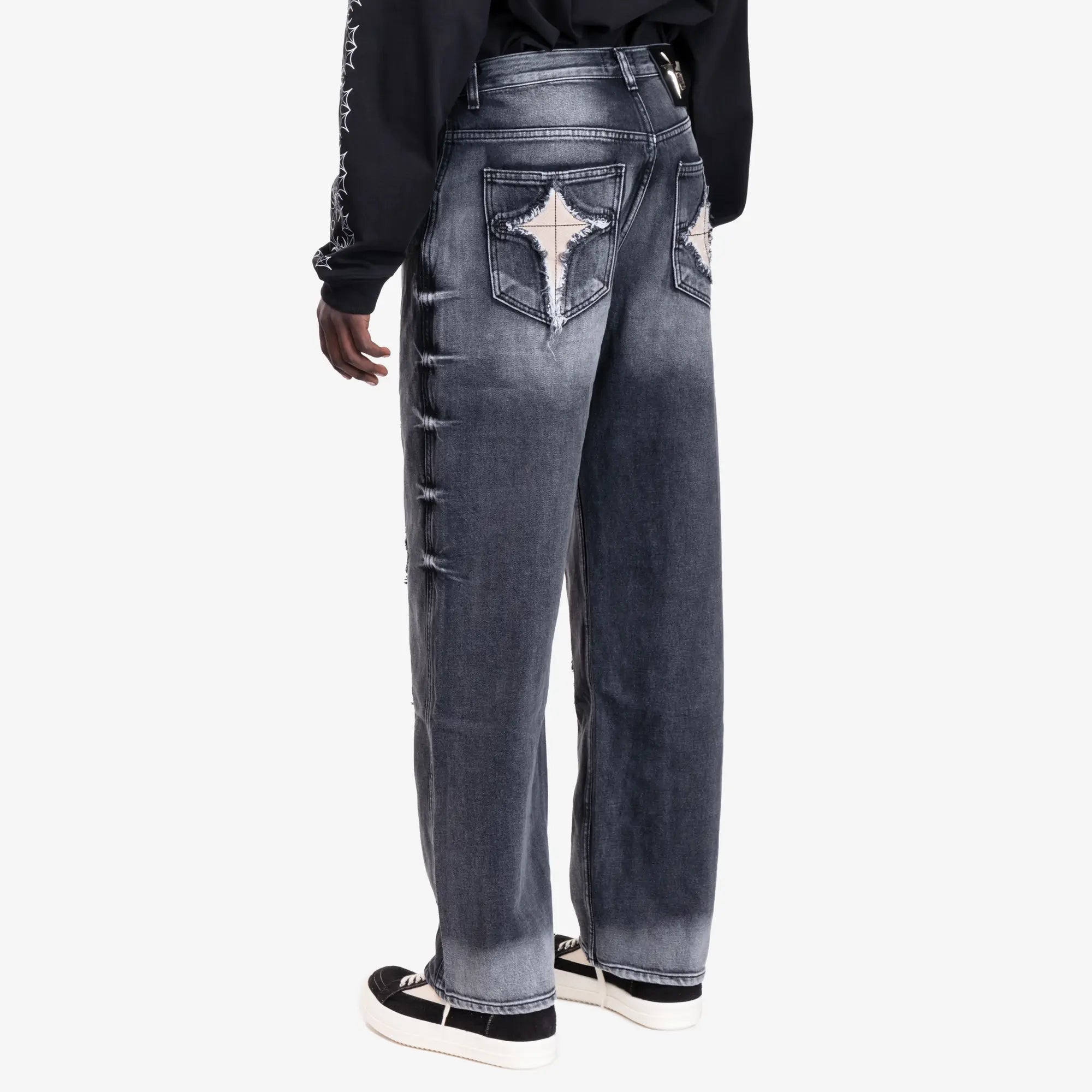 Thug Club TC Bone Leather Jeans Black - 4