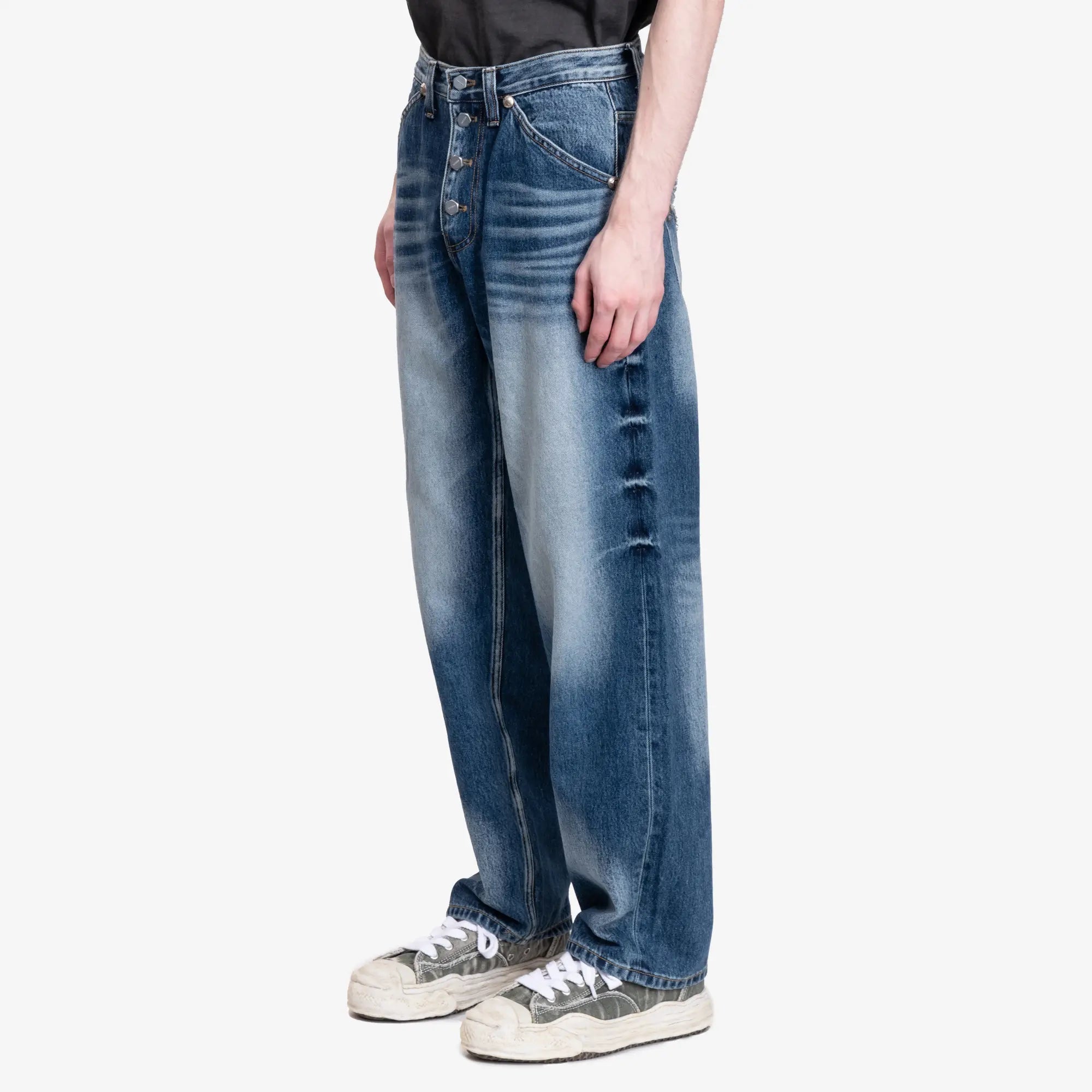 Thug Club TC Leather Back Pocket Jeans Blue - 3