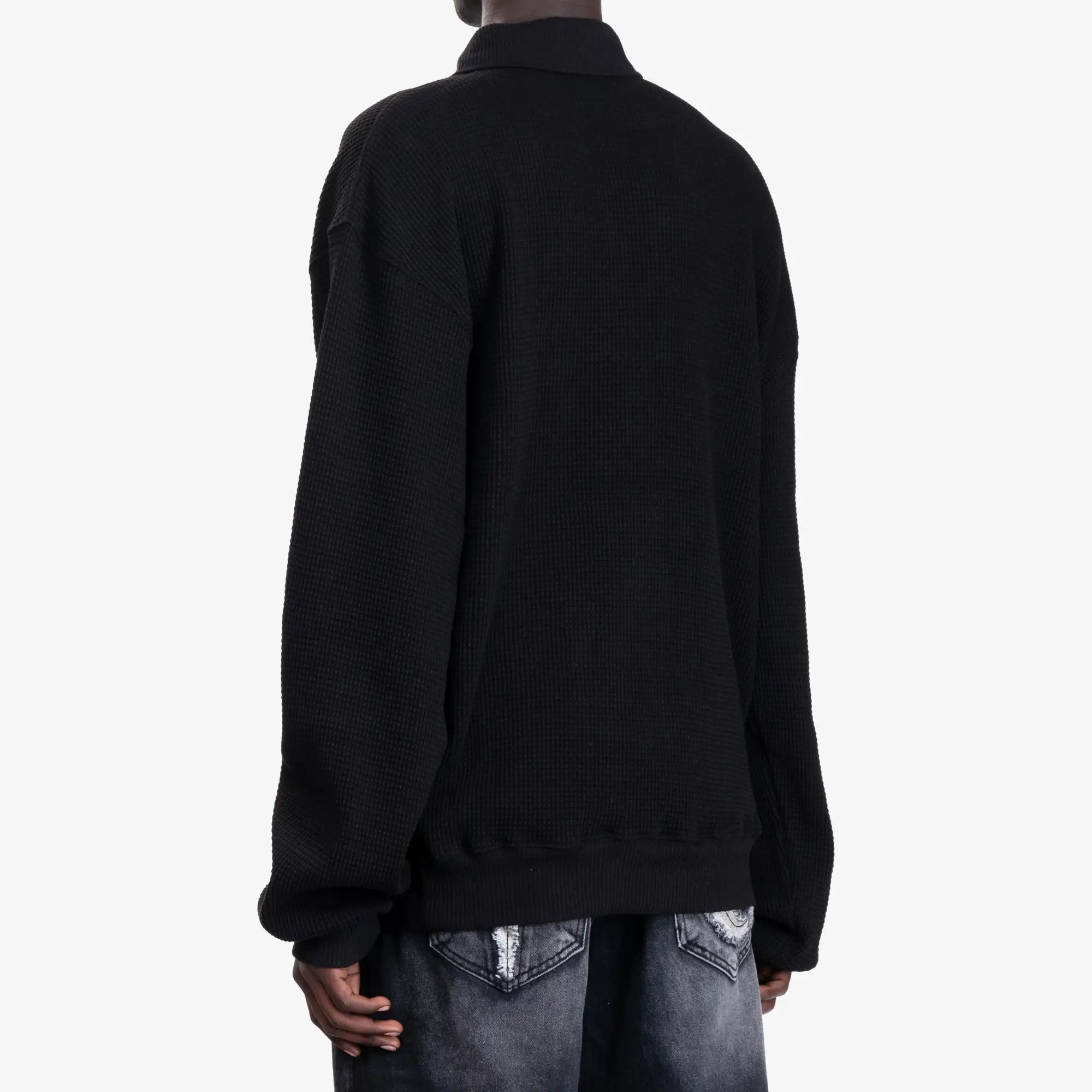 Thug Club TC Long Sleeve Polo Black - 4