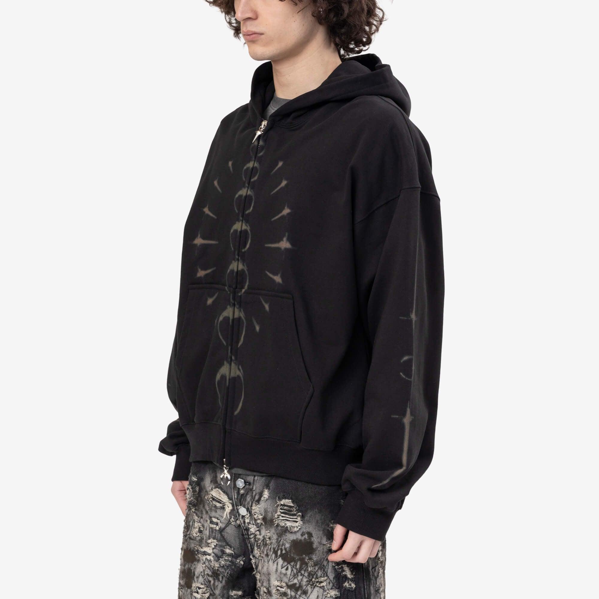 Thug Club TC Ribcage Zip Hoody Black - 3