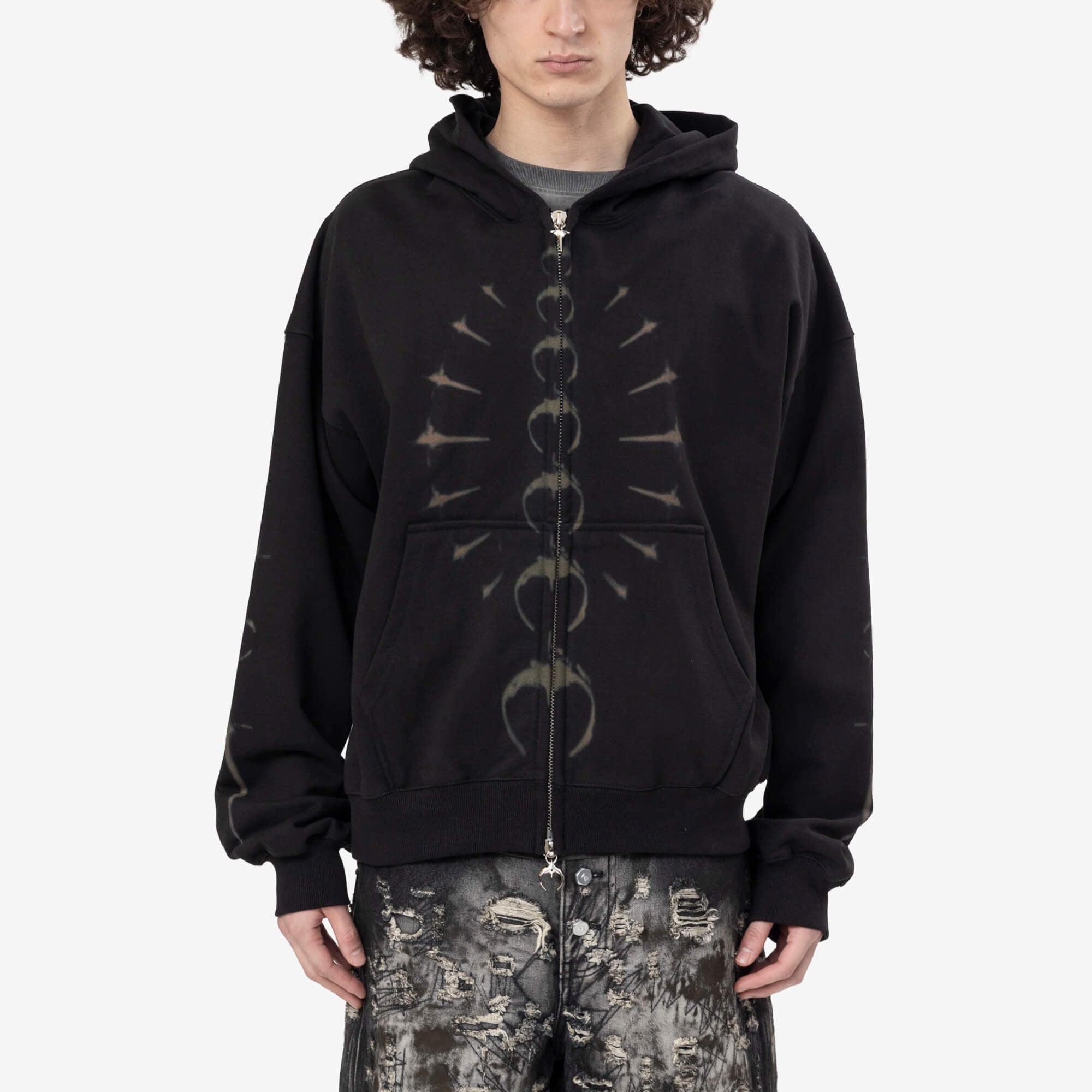 Thug Club TC Ribcage Zip Hoody Black - 1