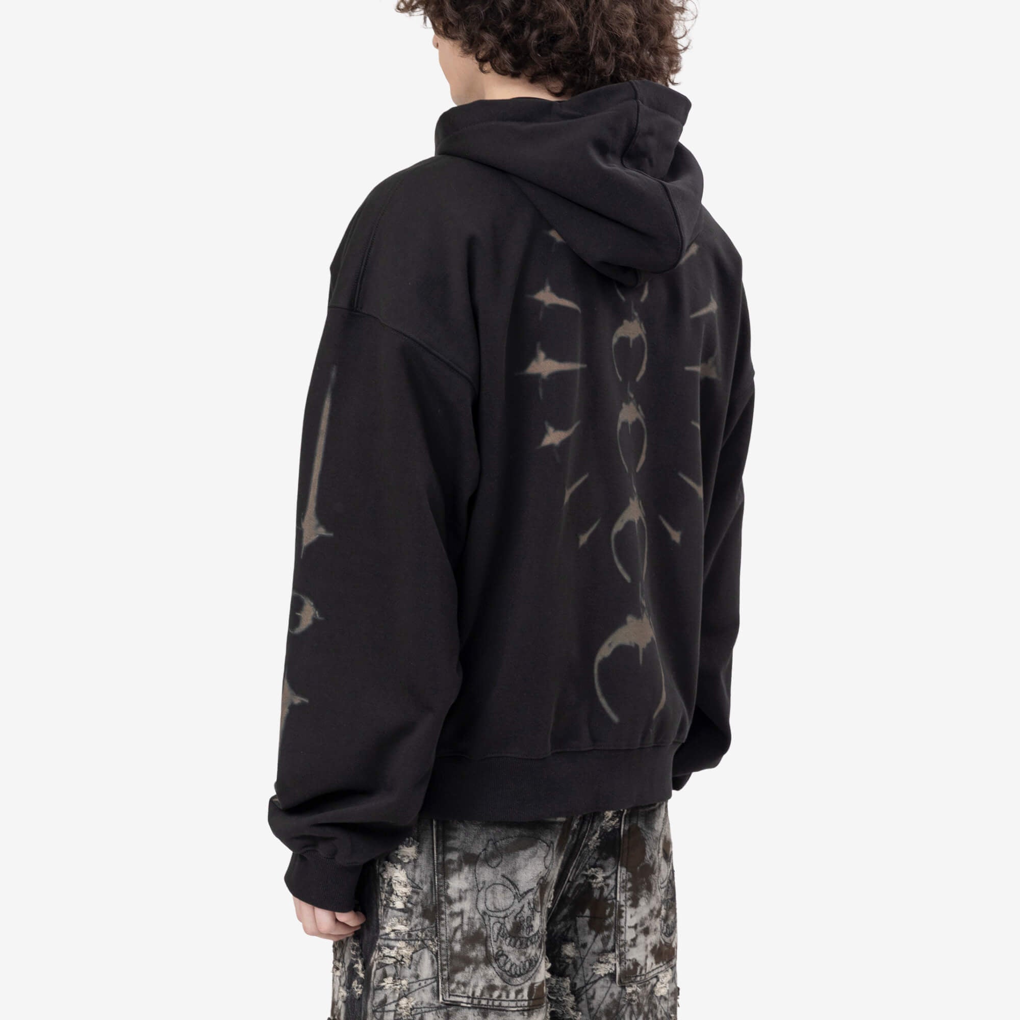 Thug Club TC Ribcage Zip Hoody Black - 4