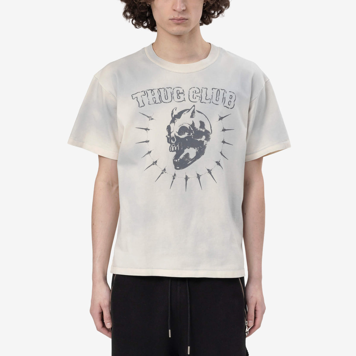 Thug Club Vintage Riding Skull Tシャツ Cream｜Feuille