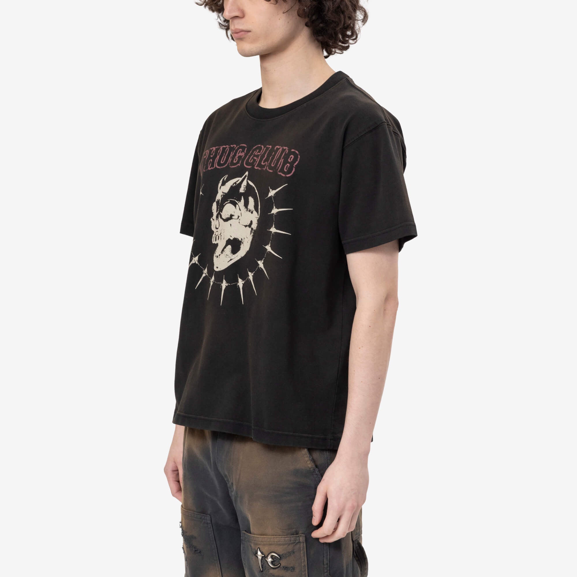 Thug Club Vintage Riding Skull Tシャツ Black｜Feuille