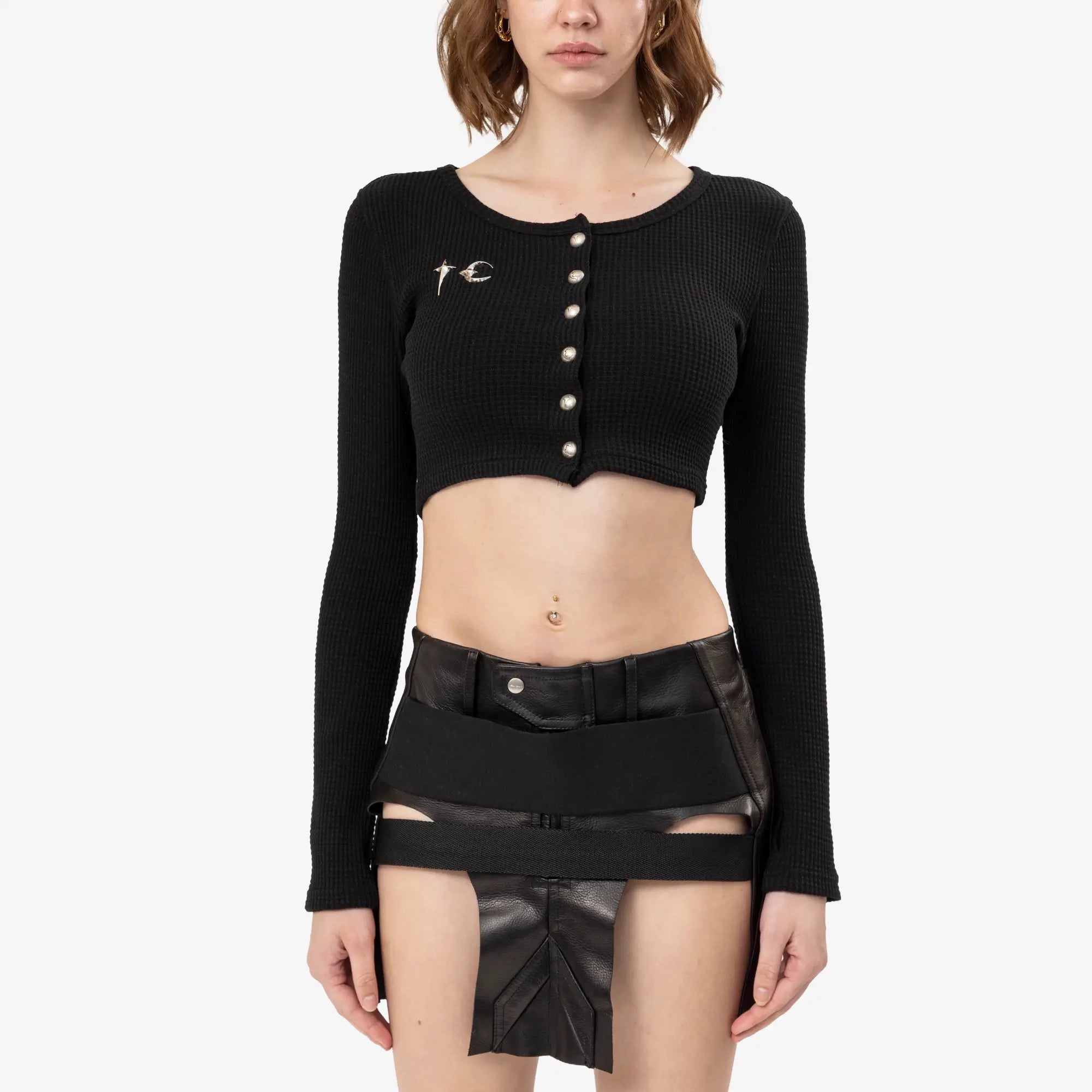 Thug Club Womens TC Cardigan Black - 1