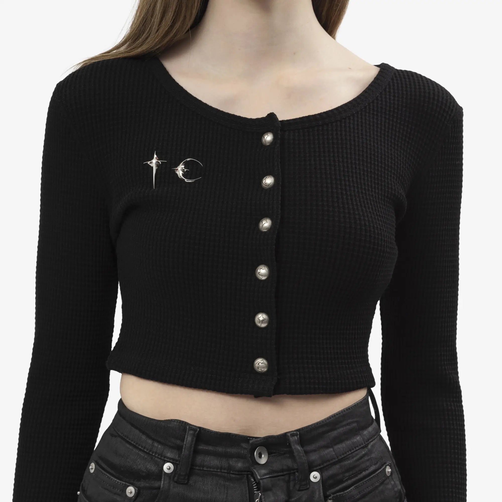 Thug Club Womens TC Cardigan Black - 5