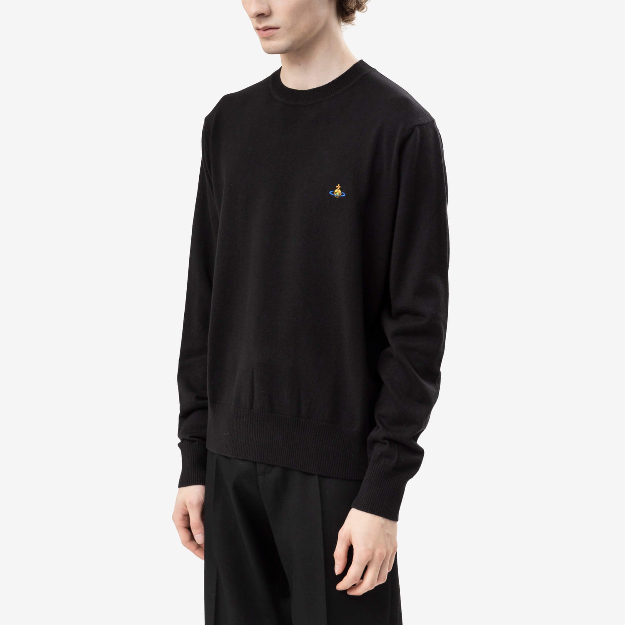 Vivienne Westwood Alex Round Neck Sweater Black-3