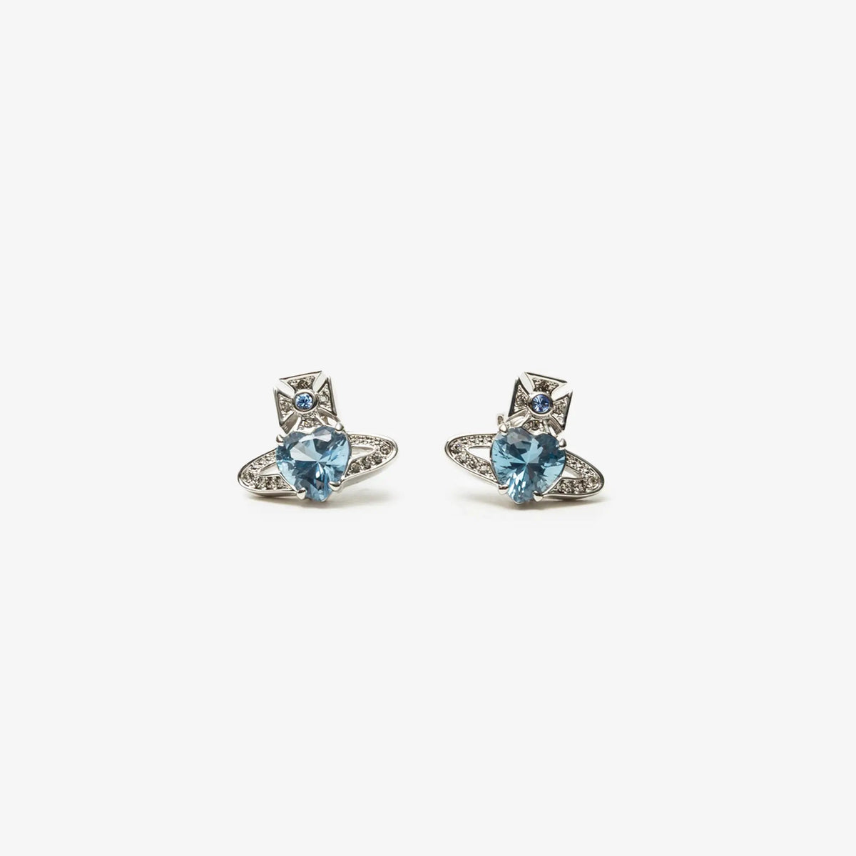 Vivienne Westwood Ariella Earrings Platinum/Aquamarine