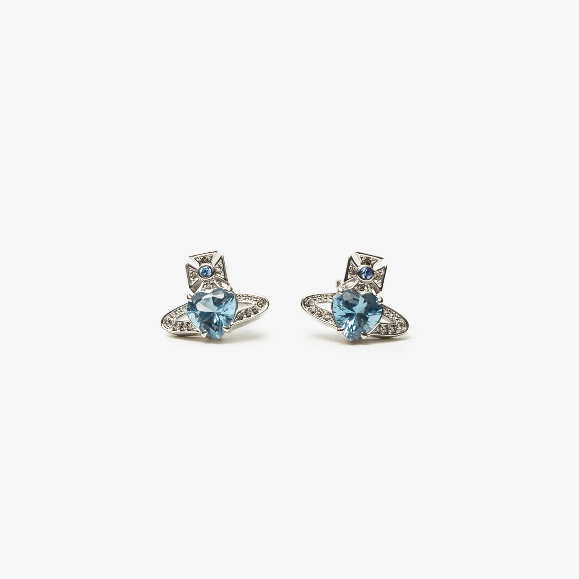 Vivienne Westwood Ariella Earrings Platinum/Aquamarine - 1