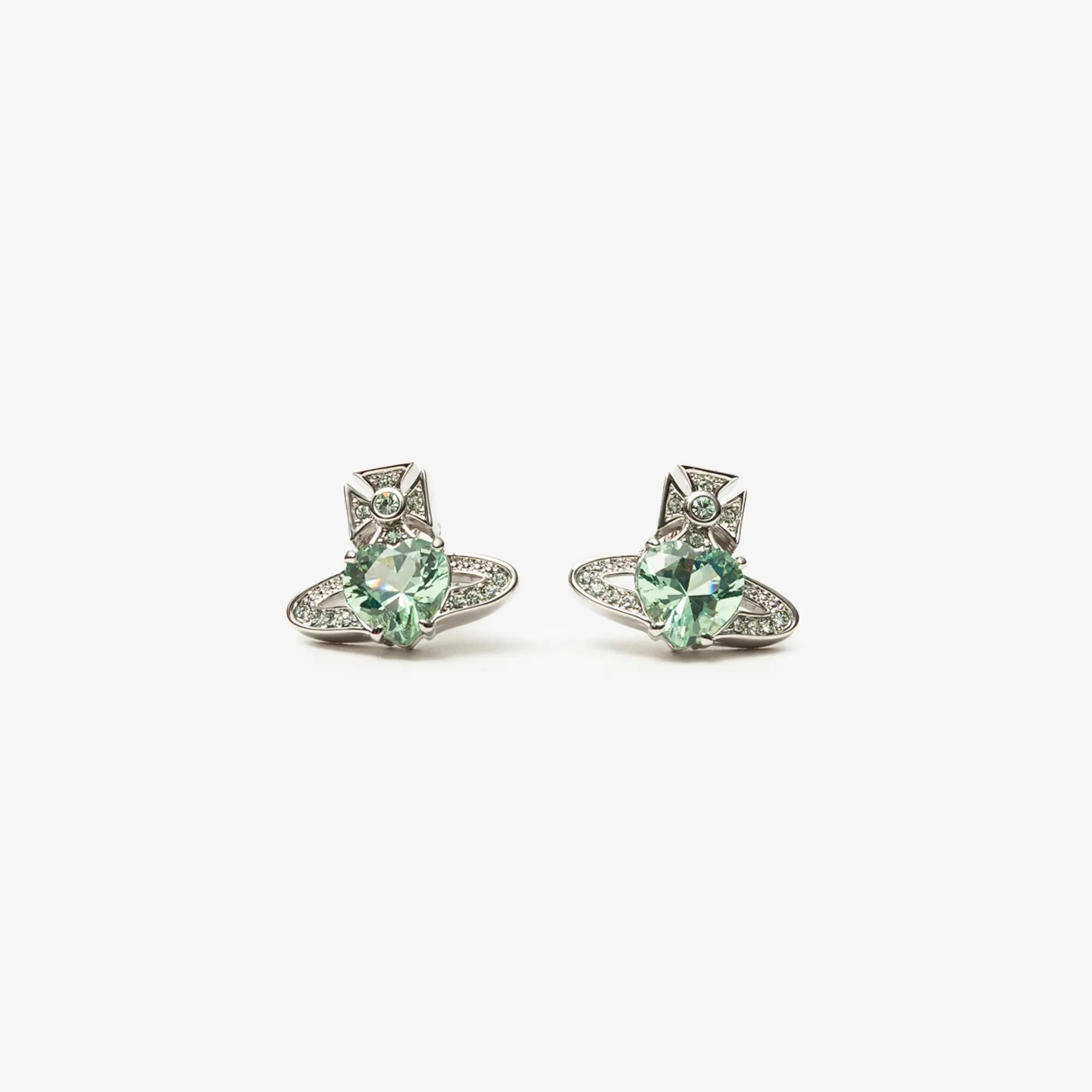 Vivienne Westwood Ariella Earrings Platinum/Light Green - 1