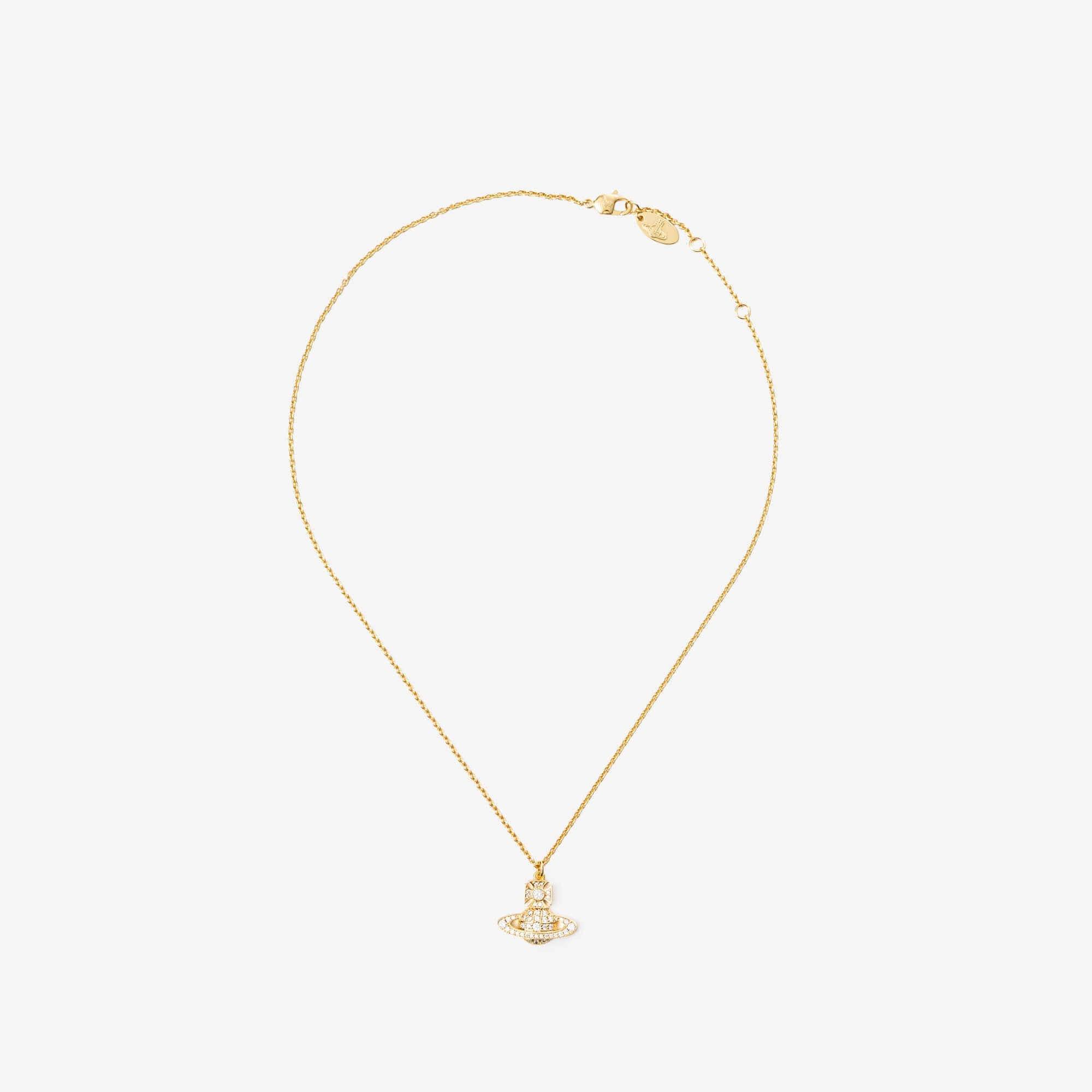 Vivienne Westwood Carmela Bas Relief Pendant Gold/White CZ-1